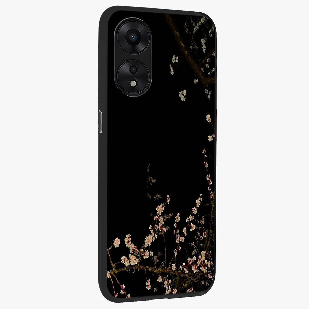 Petal Moon Light With Custom Name Glass Case upright view showcasing elegant floral moon artwork with personalized aesthetic.