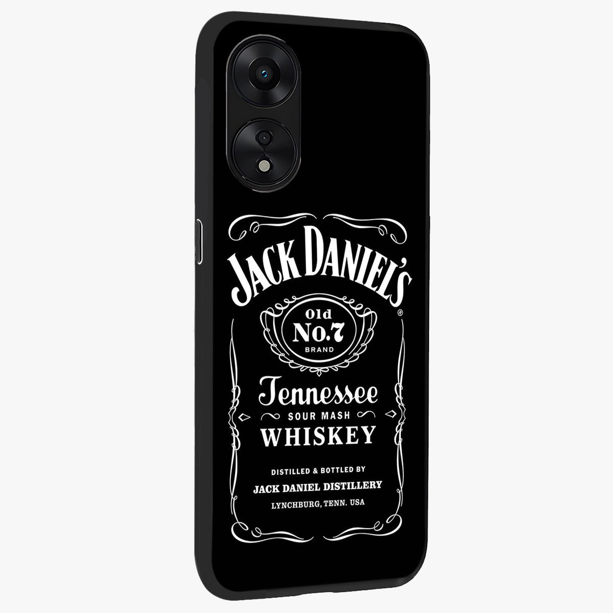 Vintage Whiskey Heritage Glass Case upright view showcasing stylish vintage whiskey artwork with timeless bar culture theme.
