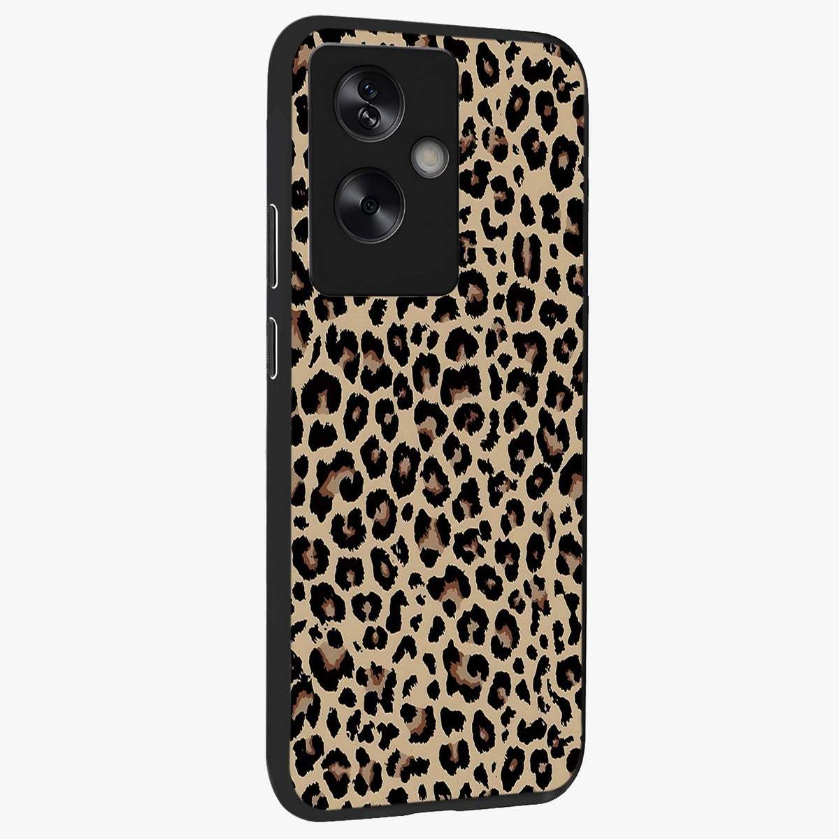 Savage Chic Pattern Glass Case upright view showcasing trendy decorative artwork with edgy fashion theme.