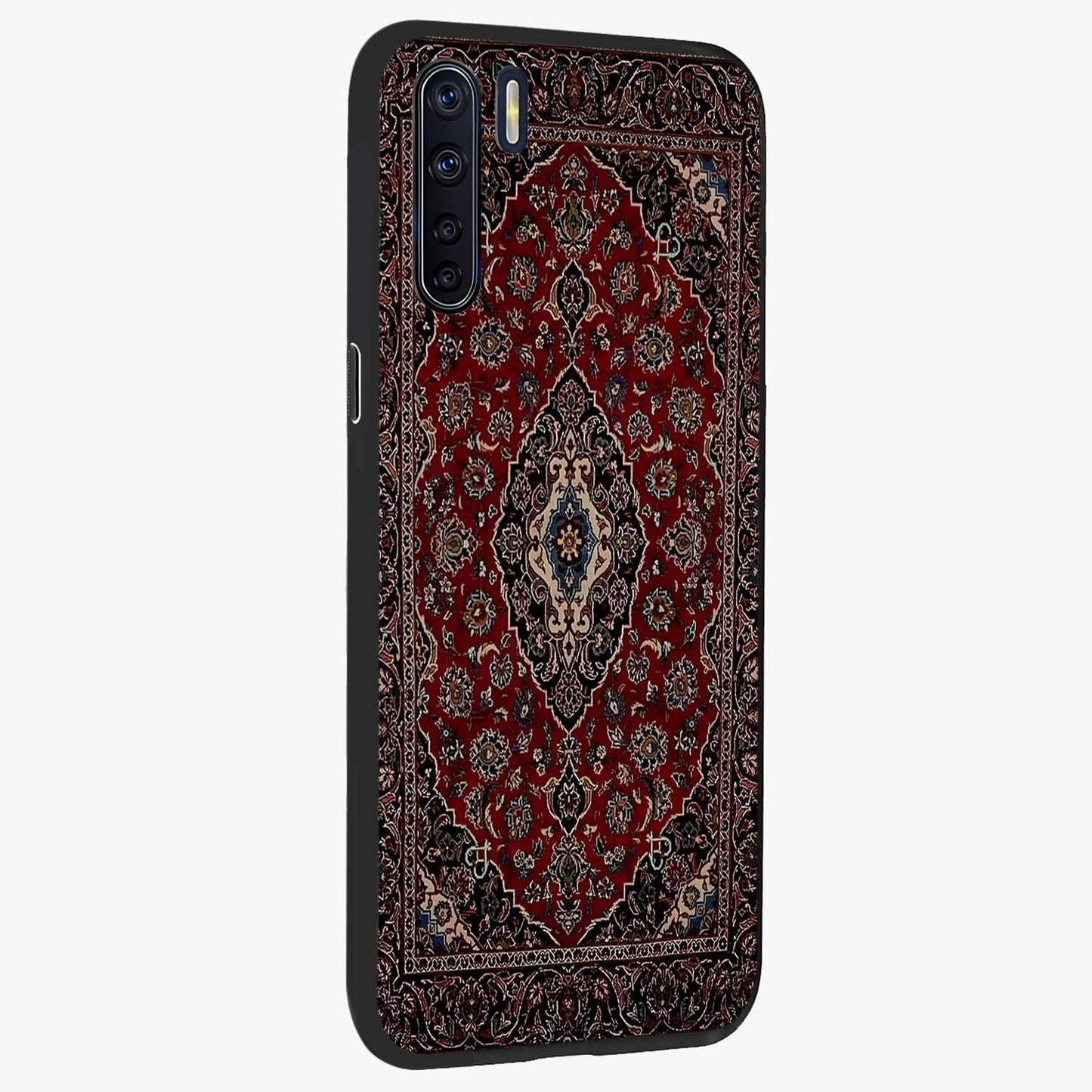 Heritage Carpet Royale Glass Case upright view showcasing detailed ornamental artwork with luxurious traditional theme.