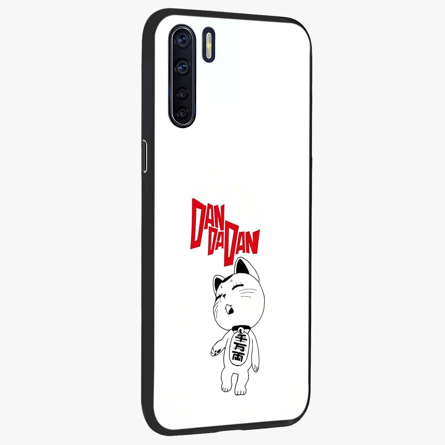 Playful Spirit Charm Glass Case upright view showcasing vibrant charm artwork with fun artistic theme.