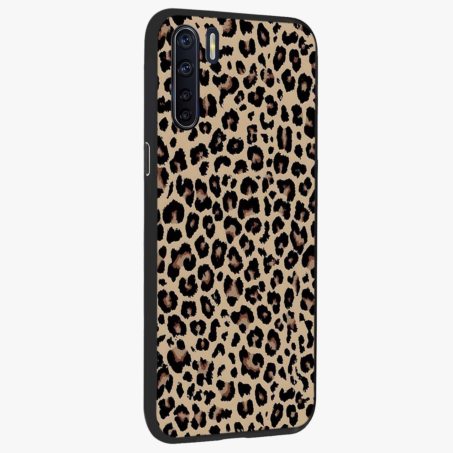 Savage Chic Pattern Glass Case upright view showcasing trendy decorative artwork with edgy fashion theme.