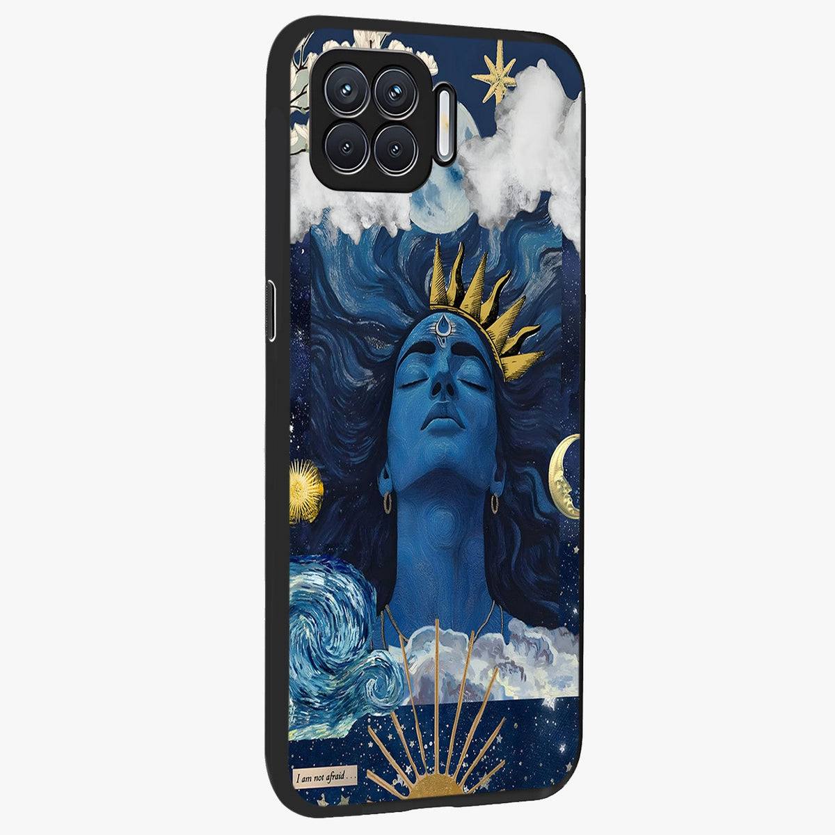 Aesthetic Lord Shiva Glass Case upright view showcasing powerful Lord Shiva artwork with devotional theme.