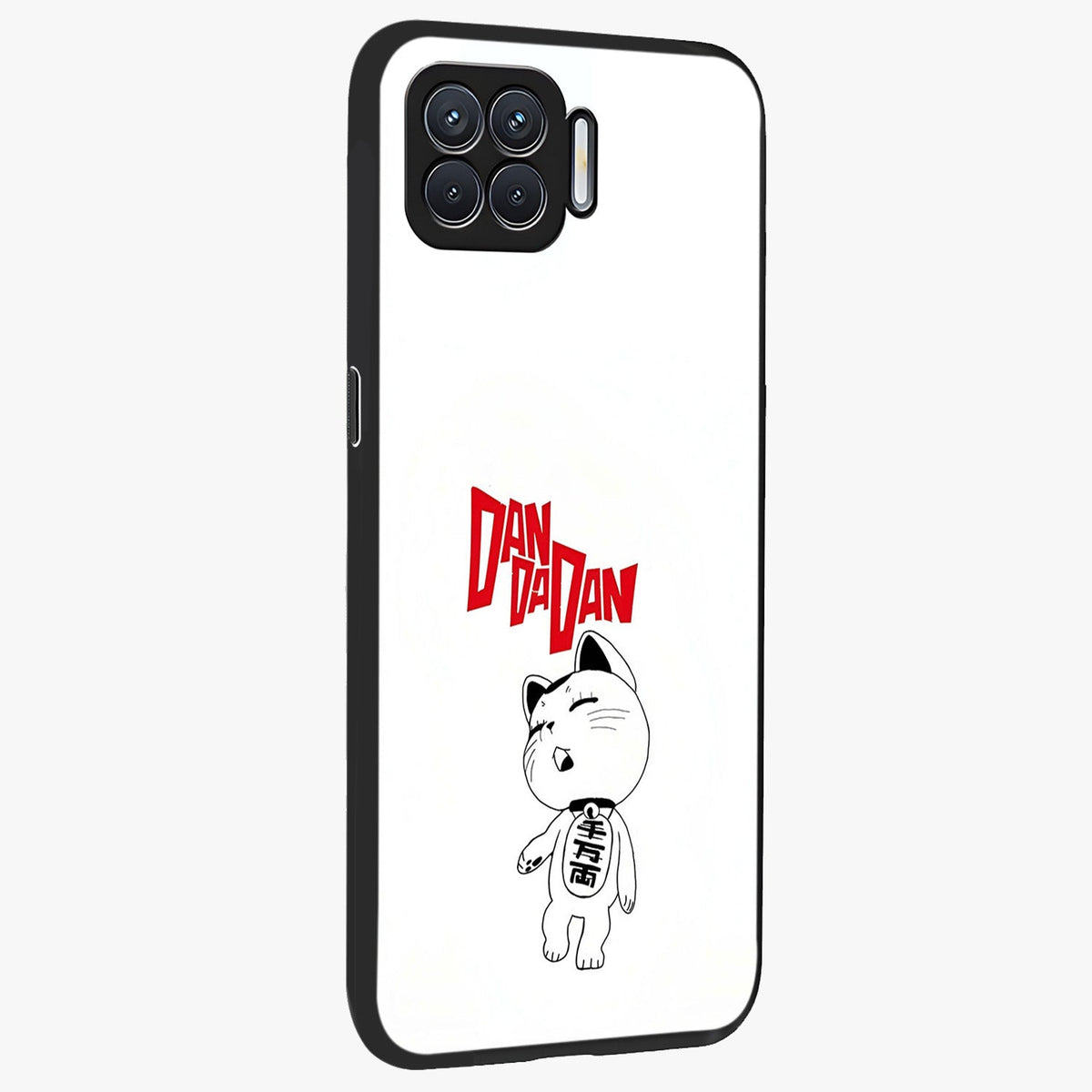 Playful Spirit Charm Glass Case upright view showcasing vibrant charm artwork with fun artistic theme.