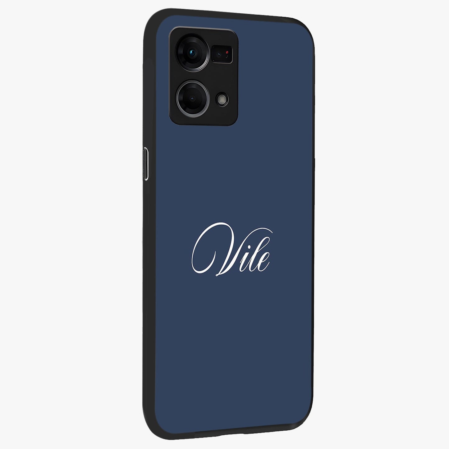 Blue Vintage Floral Pattern Glass Case displayed in angled mockup highlighting classic blue floral pattern and retro aesthetic design.