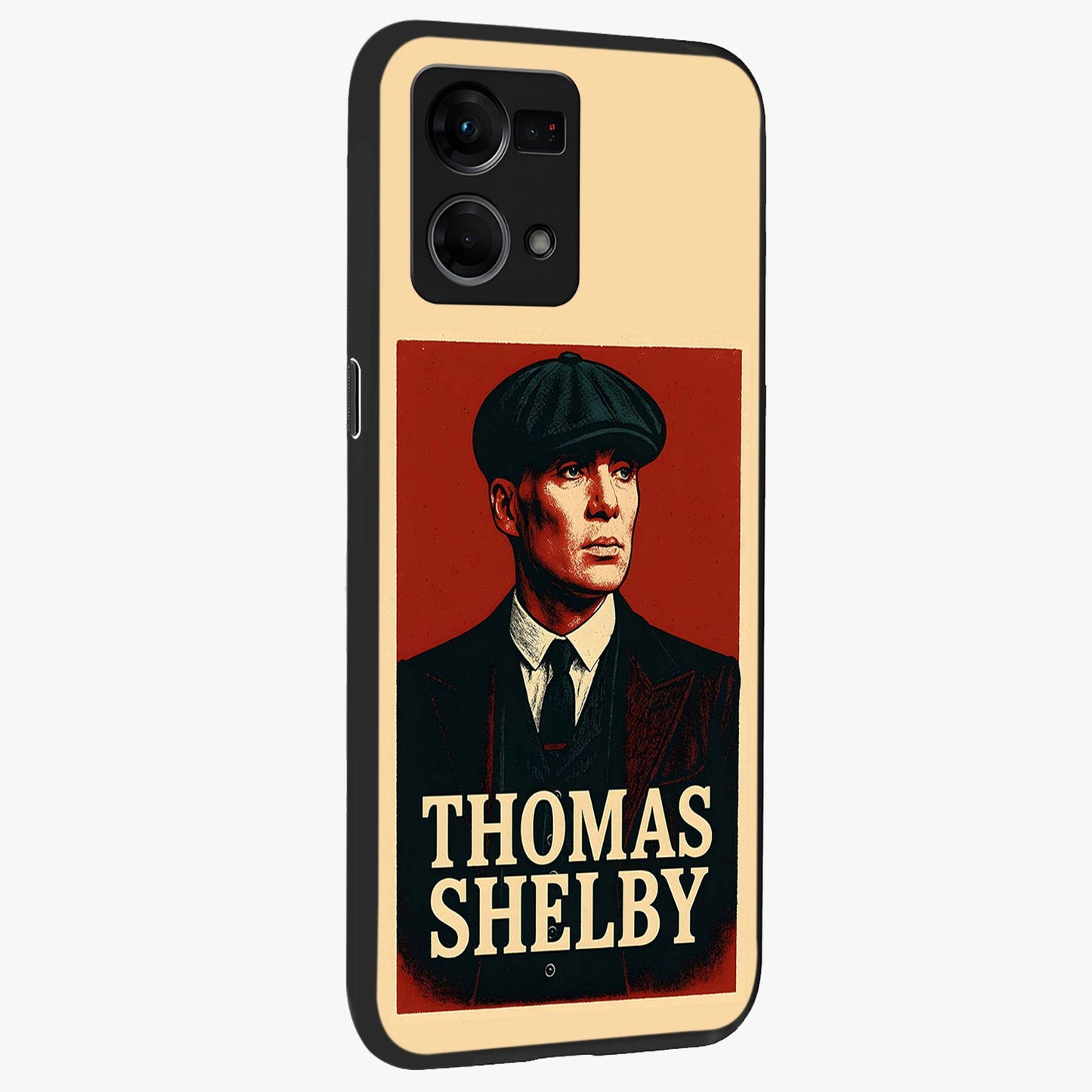 Vintage Mafia Authority Glass Case upright view showcasing dramatic vintage artwork with iconic authority theme.