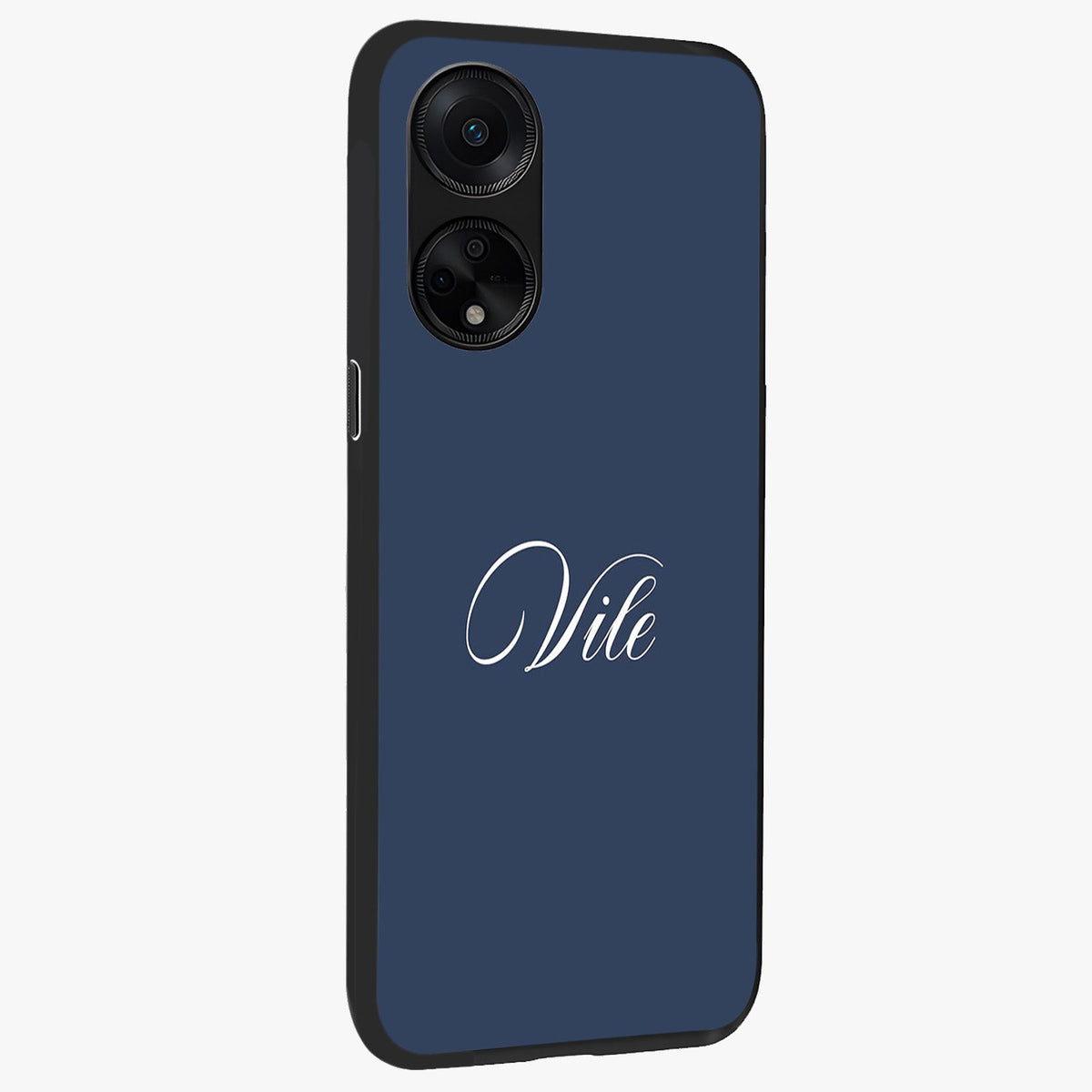 Blue Vintage Floral Pattern Glass Case displayed in angled mockup highlighting classic blue floral pattern and retro aesthetic design.