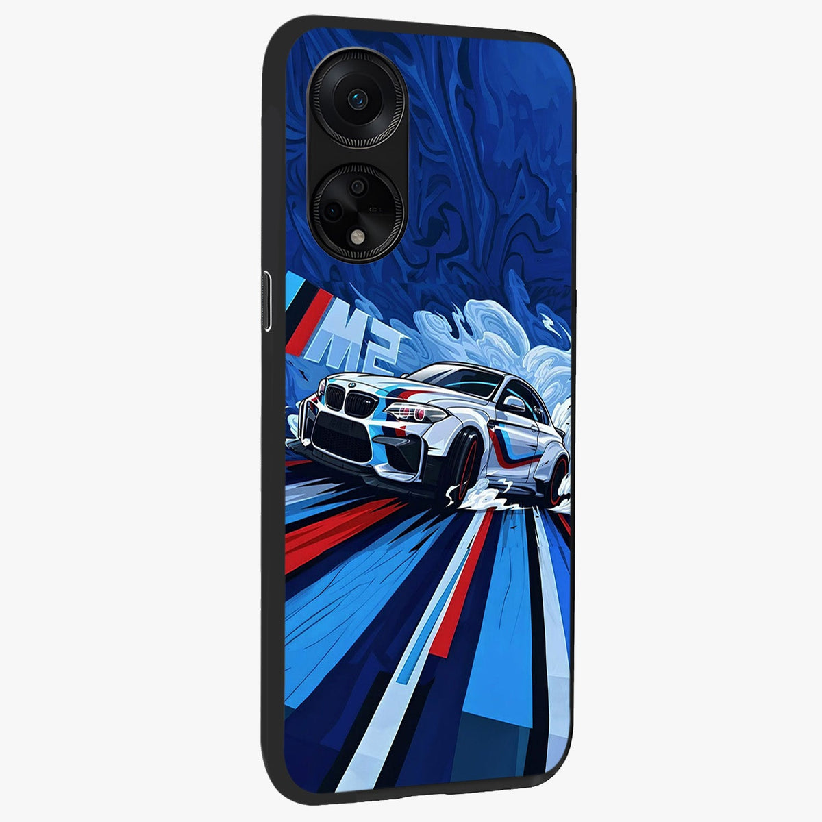 Drift Power Rush Glass Case upright view showcasing high speed racing artwork with bold automotive theme.