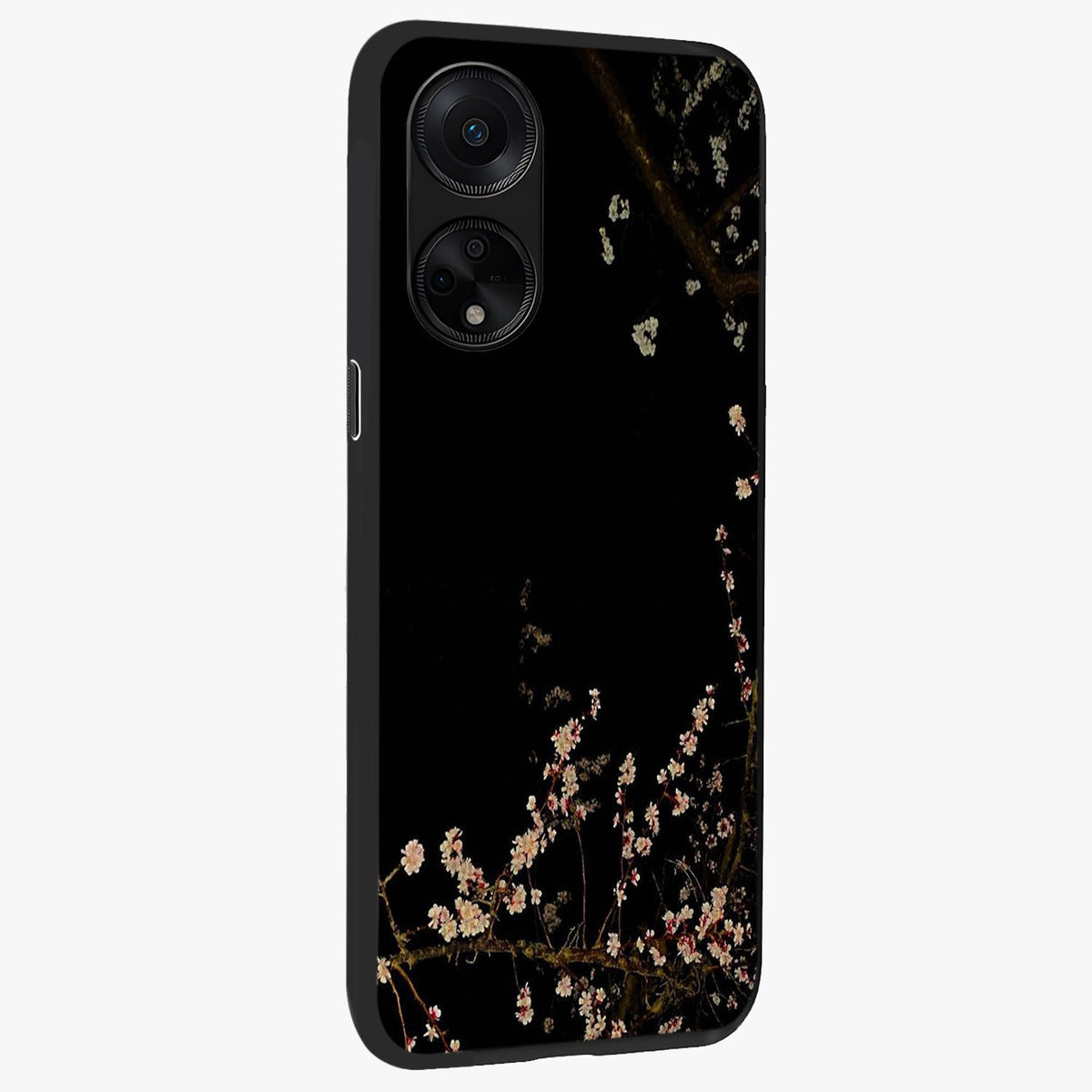 Petal Moon Light With Custom Name Glass Case upright view showcasing elegant floral moon artwork with personalized aesthetic.