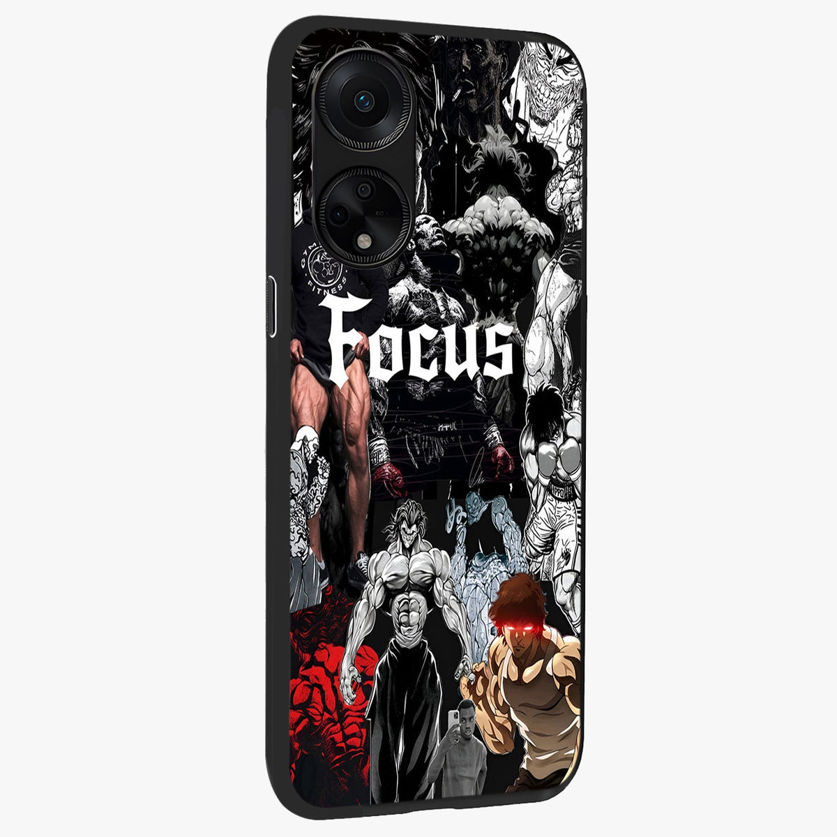 Relentless Power Focus Glass Case upright view showcasing strong inspirational artwork with powerful focus theme.