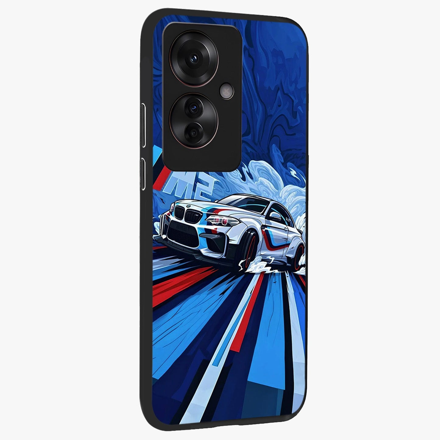 Drift Power Rush Glass Case upright view showcasing high speed racing artwork with bold automotive theme.
