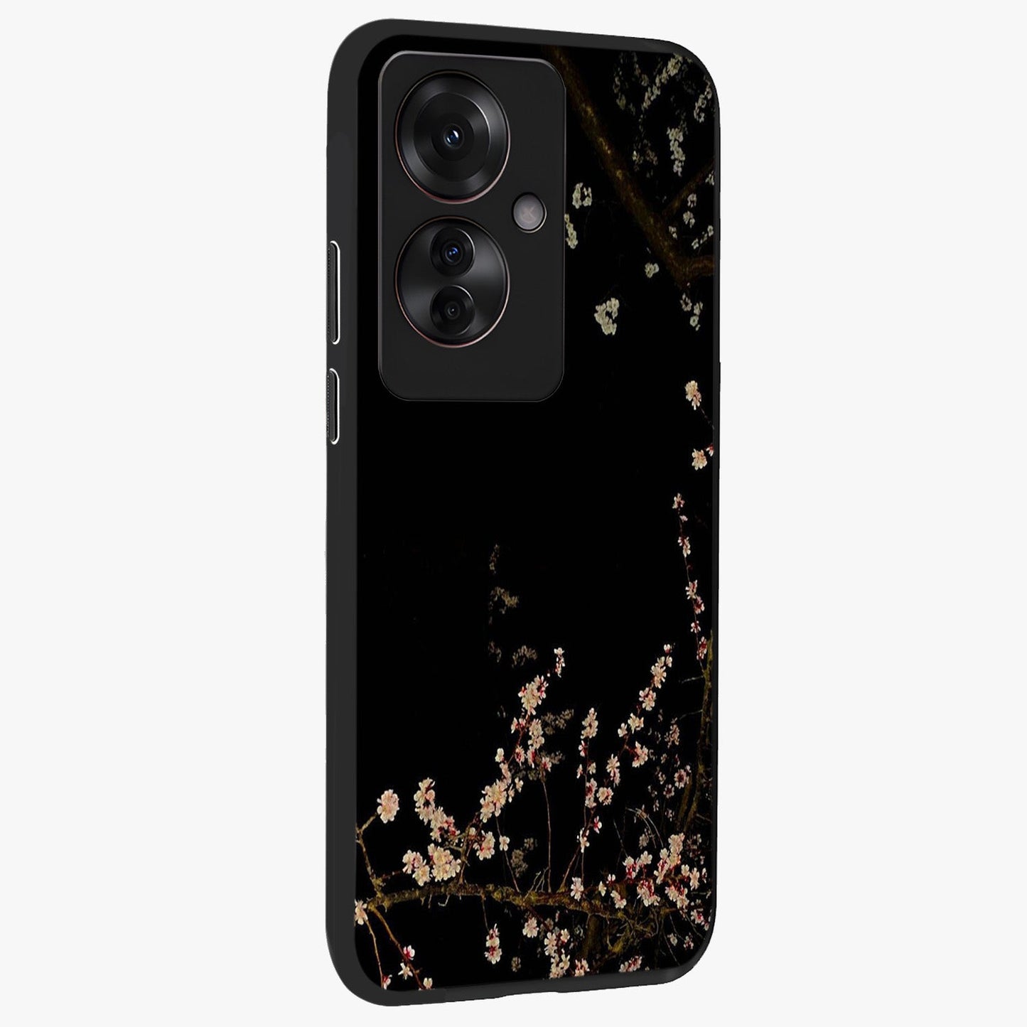 Petal Moon Light With Custom Name Glass Case upright view showcasing elegant floral moon artwork with personalized aesthetic.