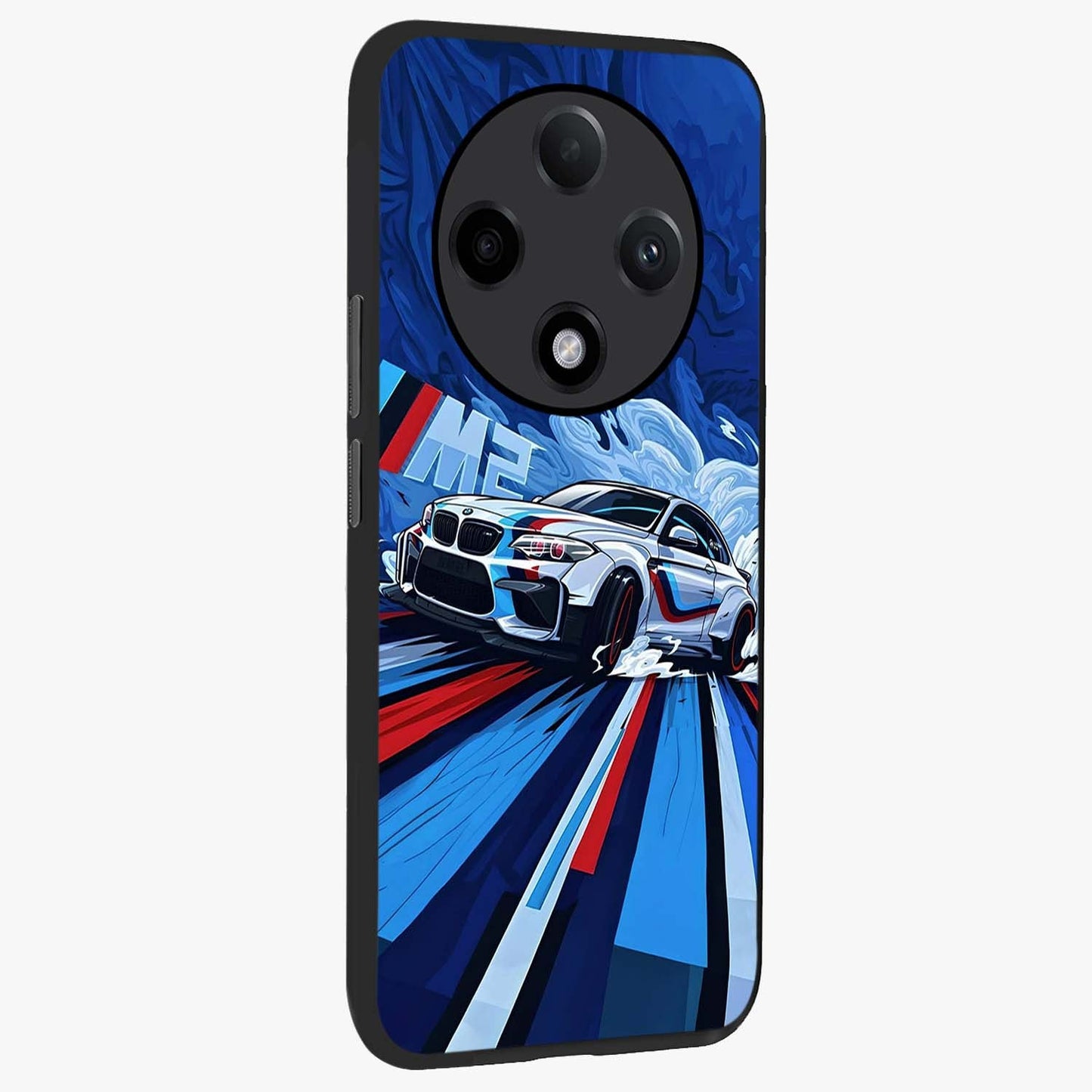 Drift Power Rush Glass Case upright view showcasing high speed racing artwork with bold automotive theme.