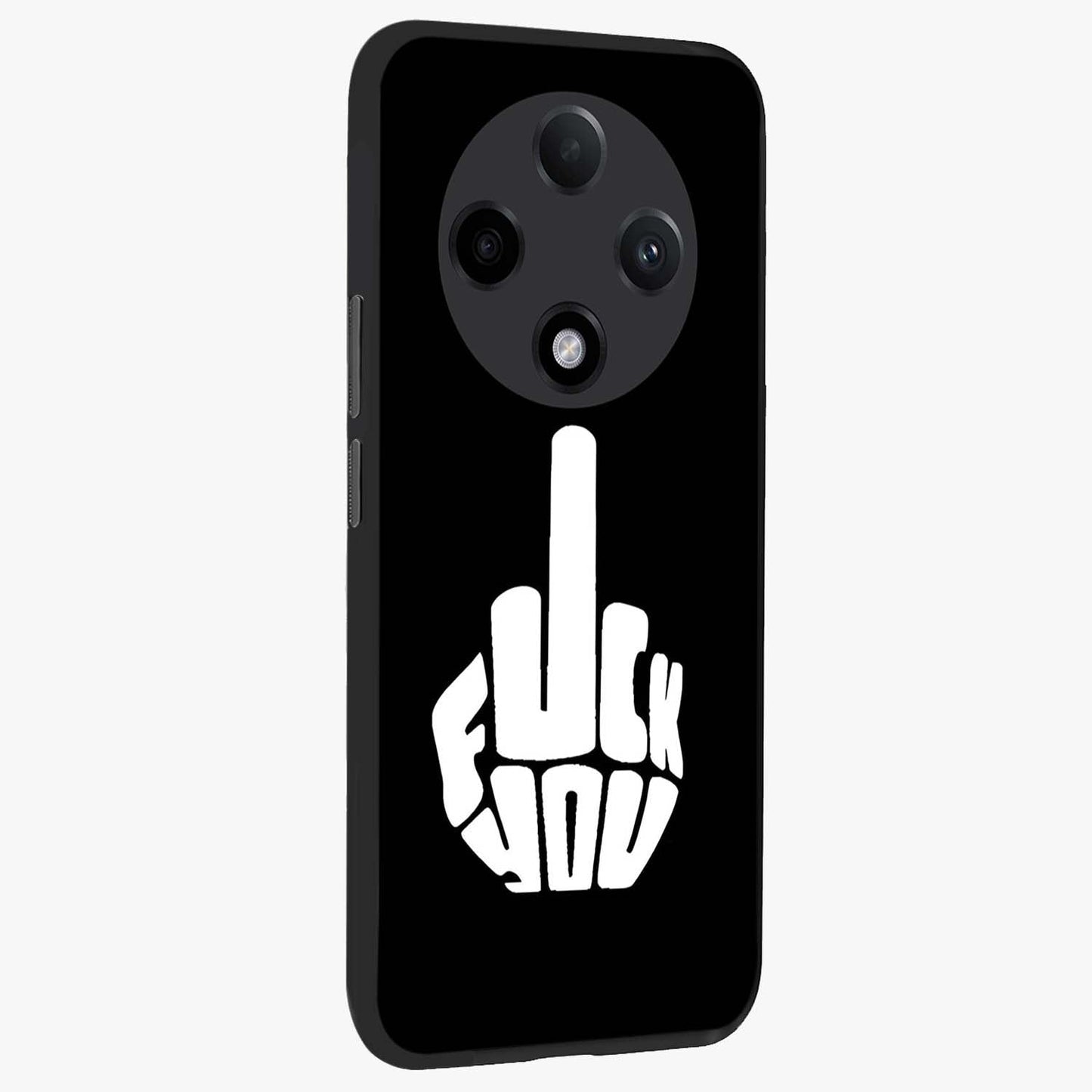 Rebel Mode On Glass Case upright view showcasing striking statement artwork with bold rebellious theme.