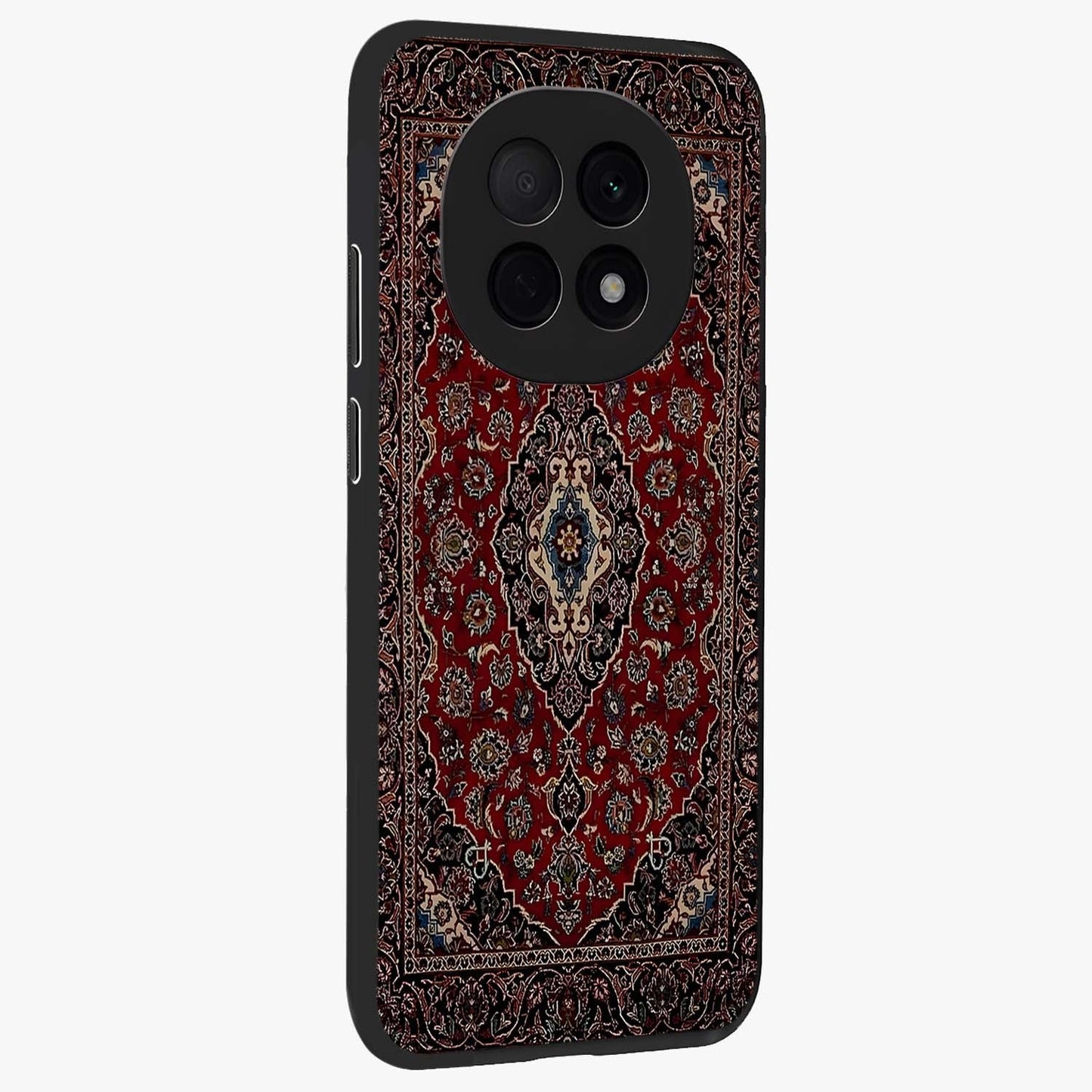 Heritage Carpet Royale Glass Case upright view showcasing detailed ornamental artwork with luxurious traditional theme.