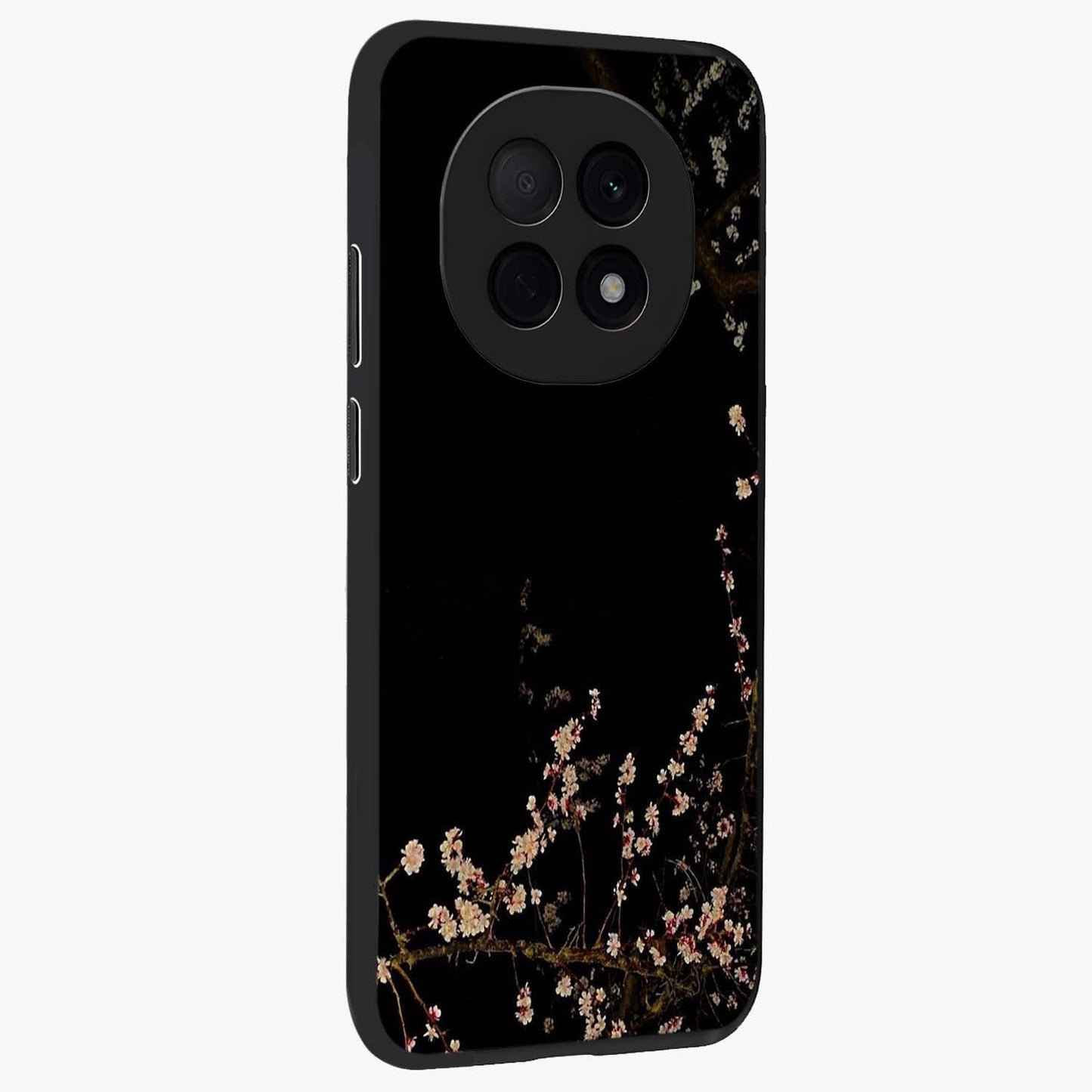 Petal Moon Light With Custom Name Glass Case upright view showcasing elegant floral moon artwork with personalized aesthetic.