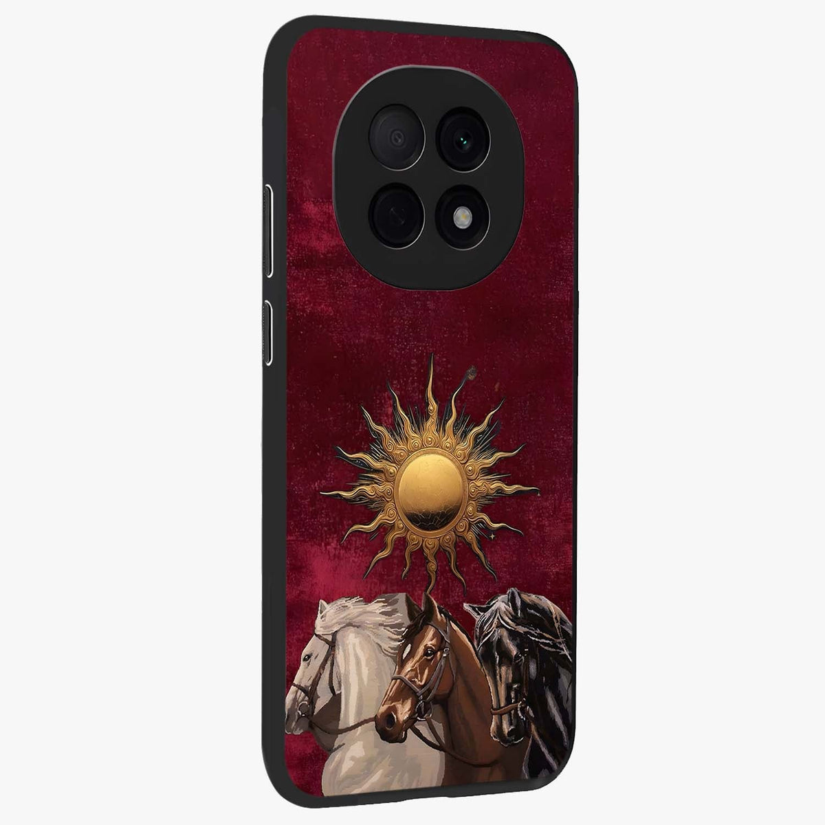 Solar Riders Glass Case upright view showcasing energetic rider artwork with bold adventure theme.