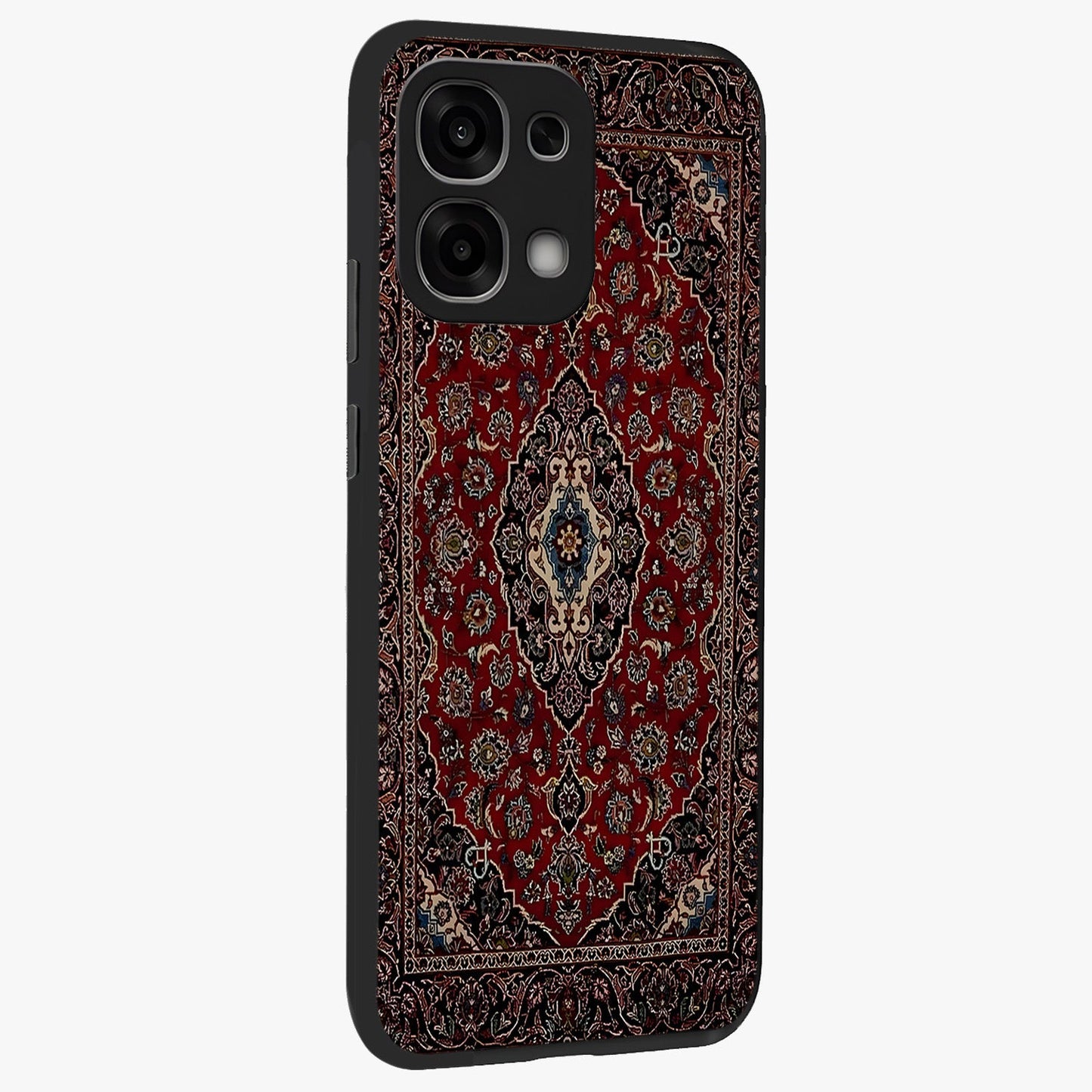 Heritage Carpet Royale Glass Case upright view showcasing detailed ornamental artwork with luxurious traditional theme.
