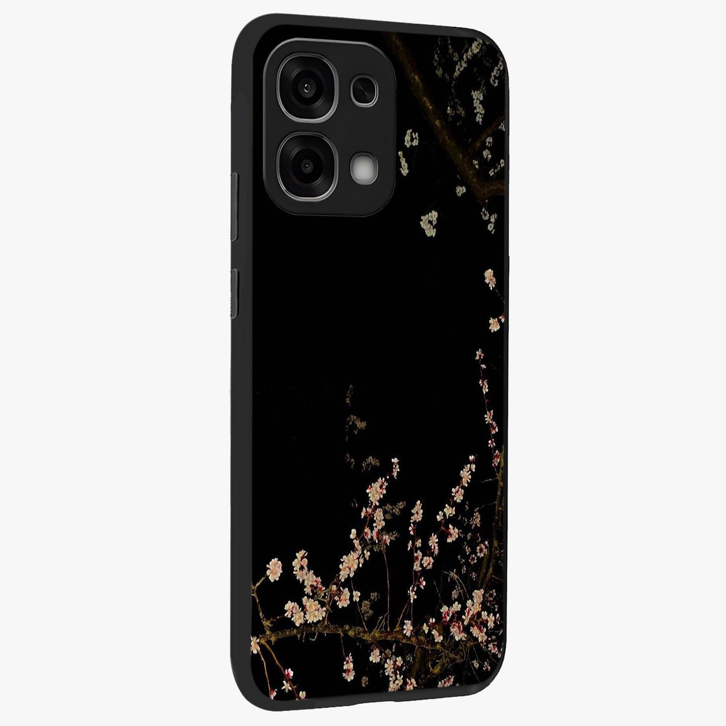 Petal Moon Light With Custom Name Glass Case upright view showcasing elegant floral moon artwork with personalized aesthetic.