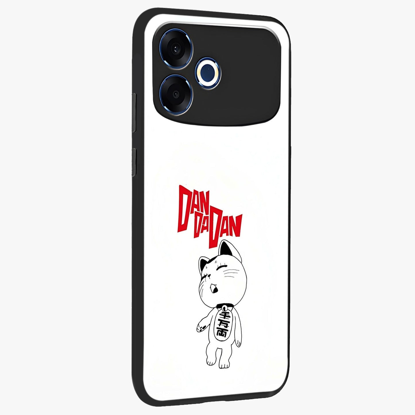 Playful Spirit Charm Glass Case upright view showcasing vibrant charm artwork with fun artistic theme.