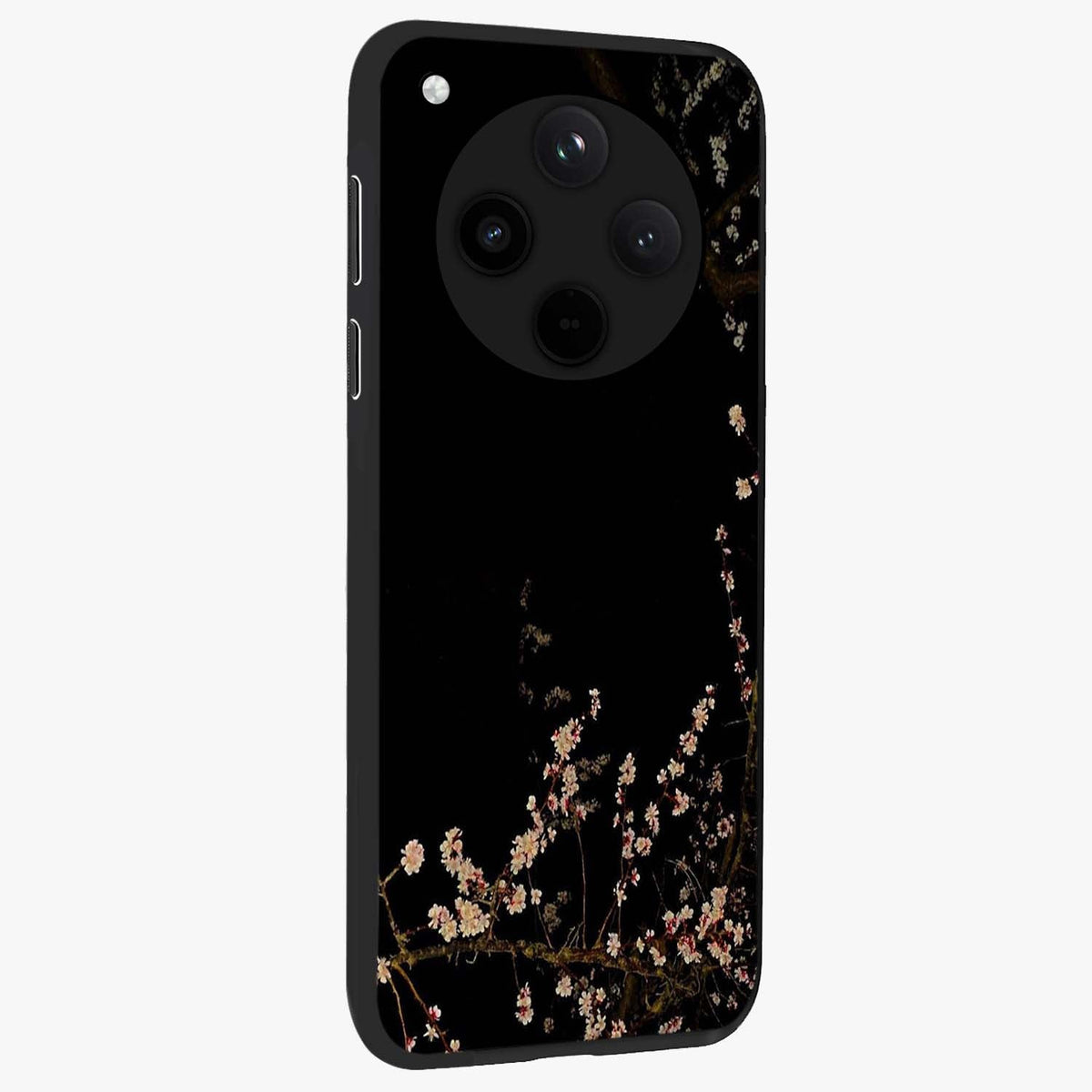 Petal Moon Light With Custom Name Glass Case upright view showcasing elegant floral moon artwork with personalized aesthetic.