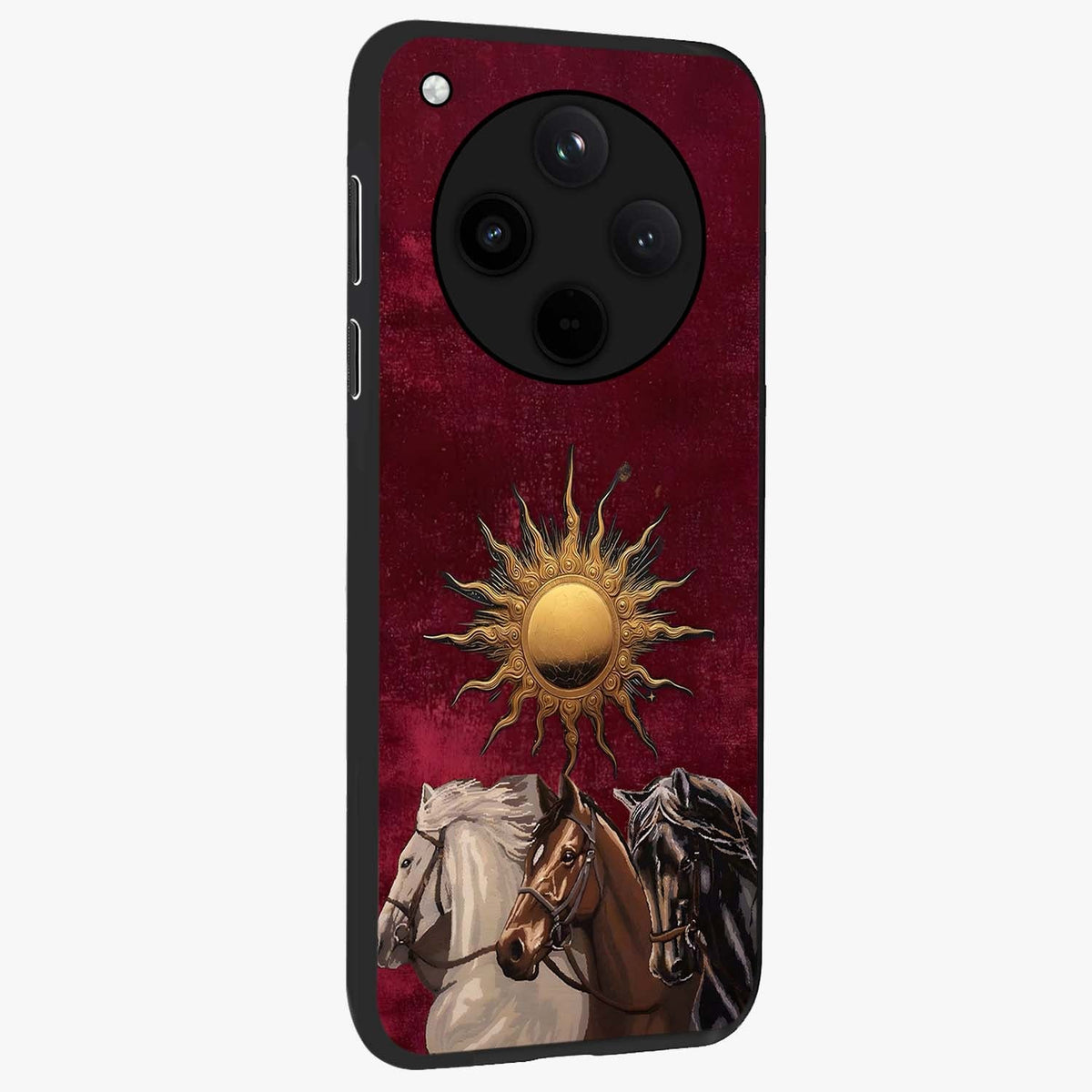 Solar Riders Glass Case upright view showcasing energetic rider artwork with bold adventure theme.