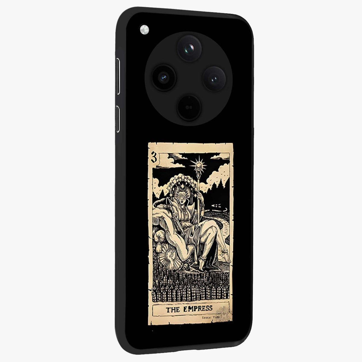 The Empress Glass Case upright view showcasing powerful empress themed artwork with luxurious artistic theme.