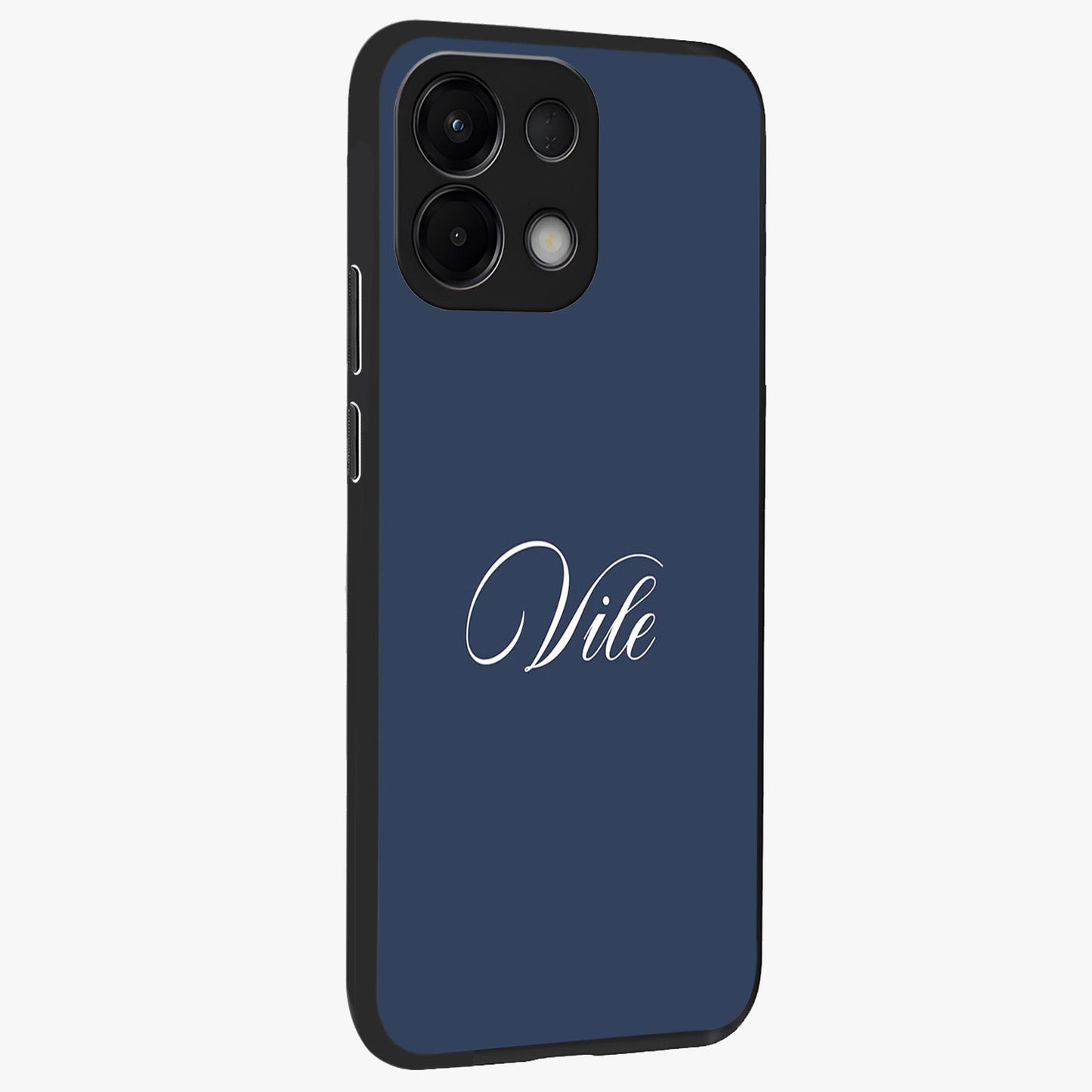 Blue Vintage Floral Pattern Glass Case displayed in angled mockup highlighting classic blue floral pattern and retro aesthetic design.