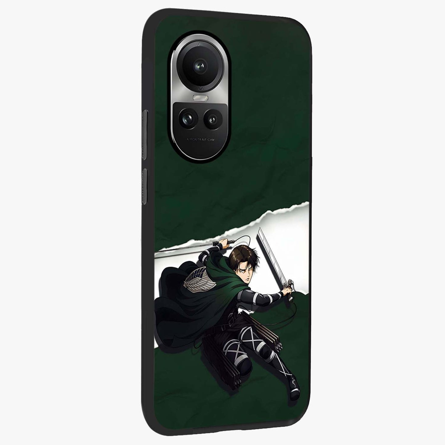Emerald War Vanguard Glass Case upright view showcasing dramatic warrior artwork with bold fantasy theme.