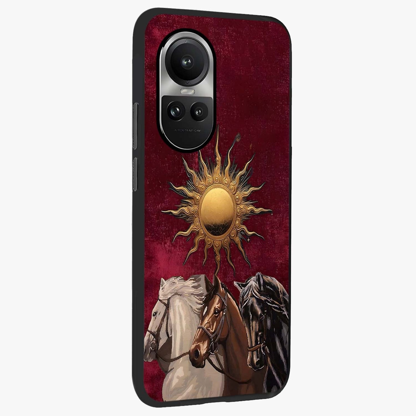 Solar Riders Glass Case upright view showcasing energetic rider artwork with bold adventure theme.