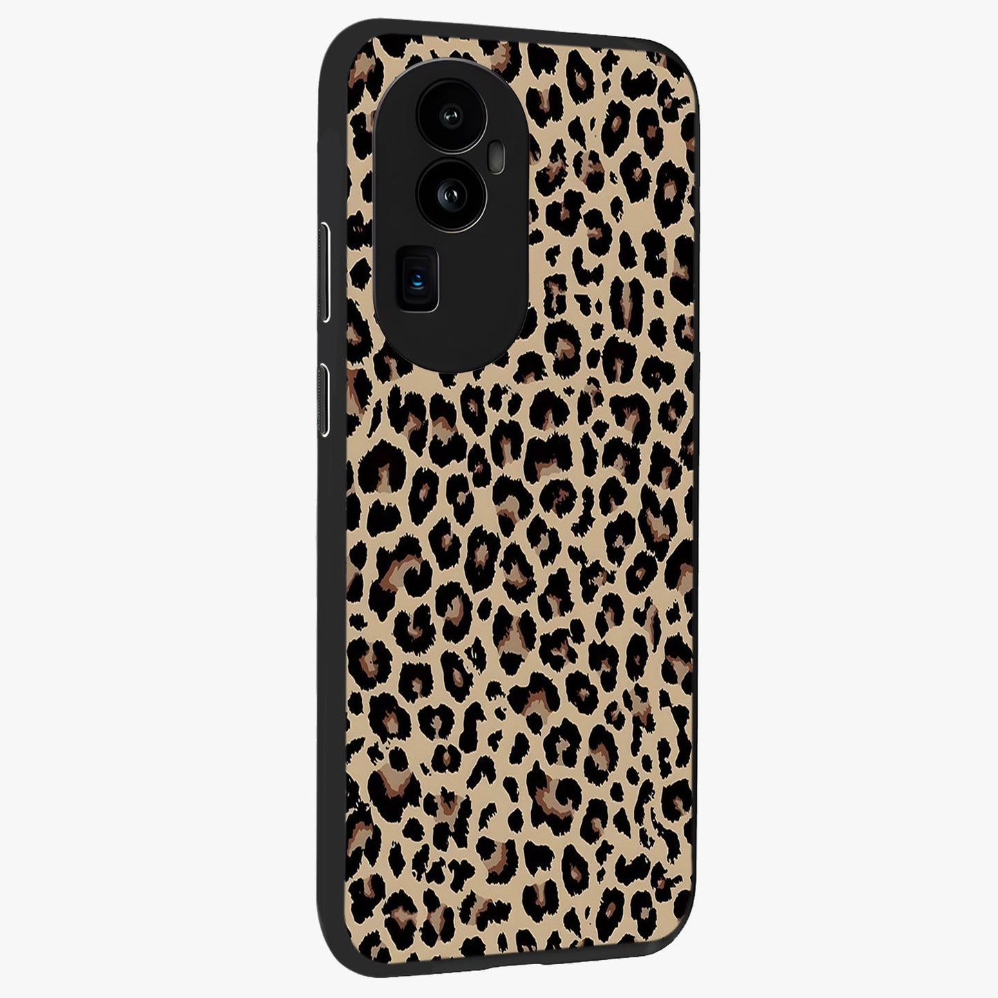 Savage Chic Pattern Glass Case upright view showcasing trendy decorative artwork with edgy fashion theme.