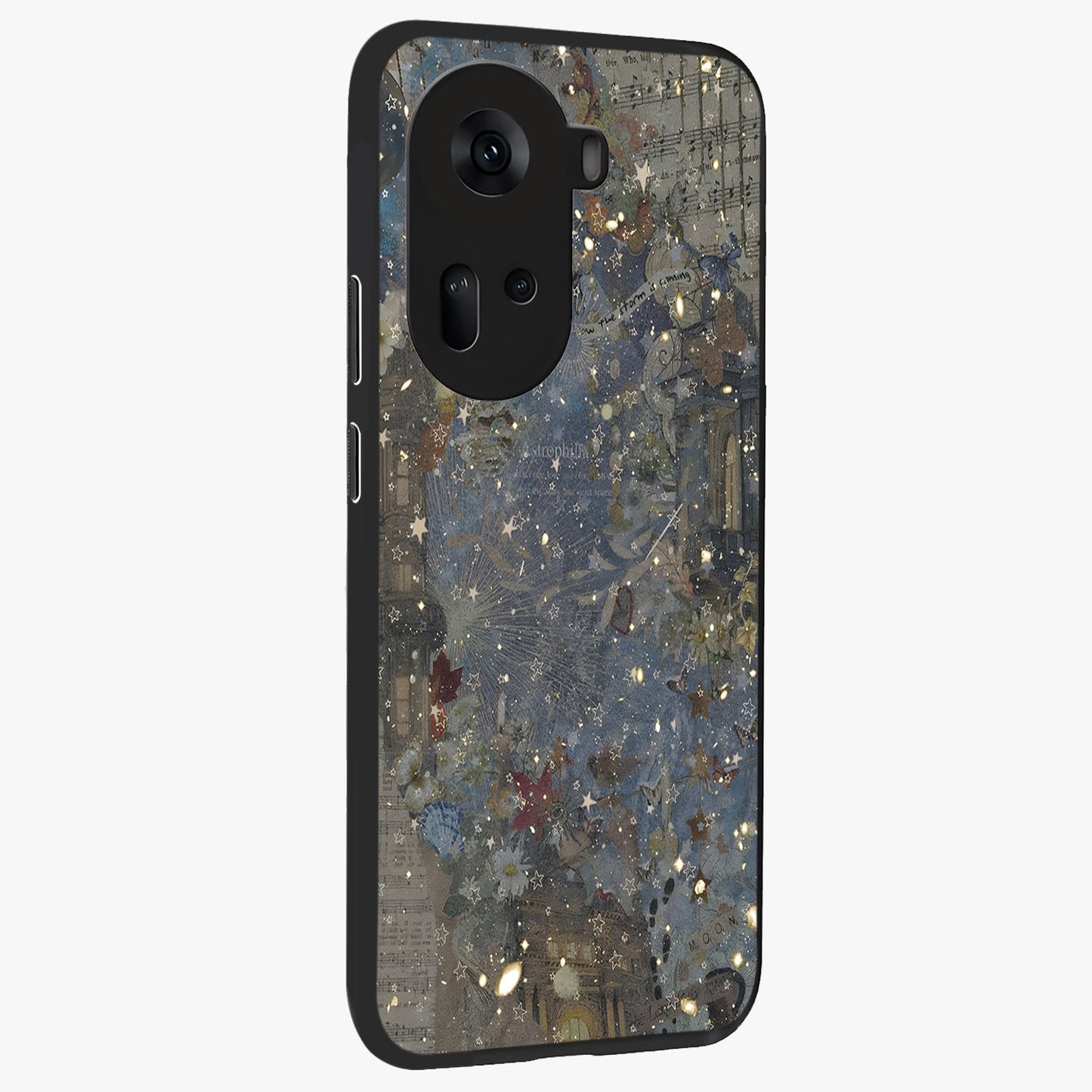 Aesthetic Astrolophia Glass Case upright view showcasing soft aesthetic theme with stylish modern look.