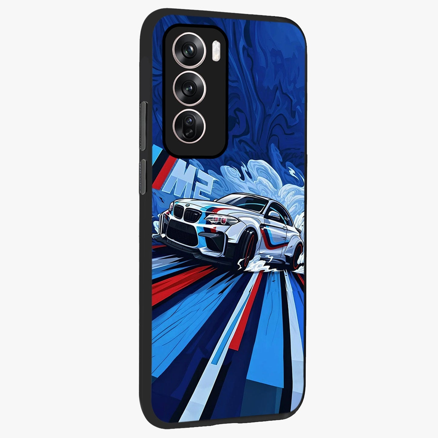 Drift Power Rush Glass Case upright view showcasing high speed racing artwork with bold automotive theme.