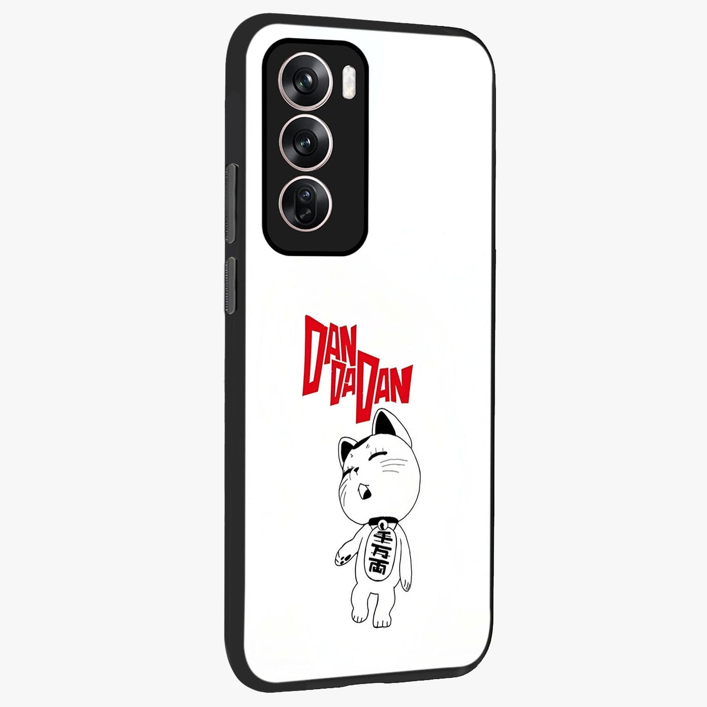 Playful Spirit Charm Glass Case upright view showcasing vibrant charm artwork with fun artistic theme.
