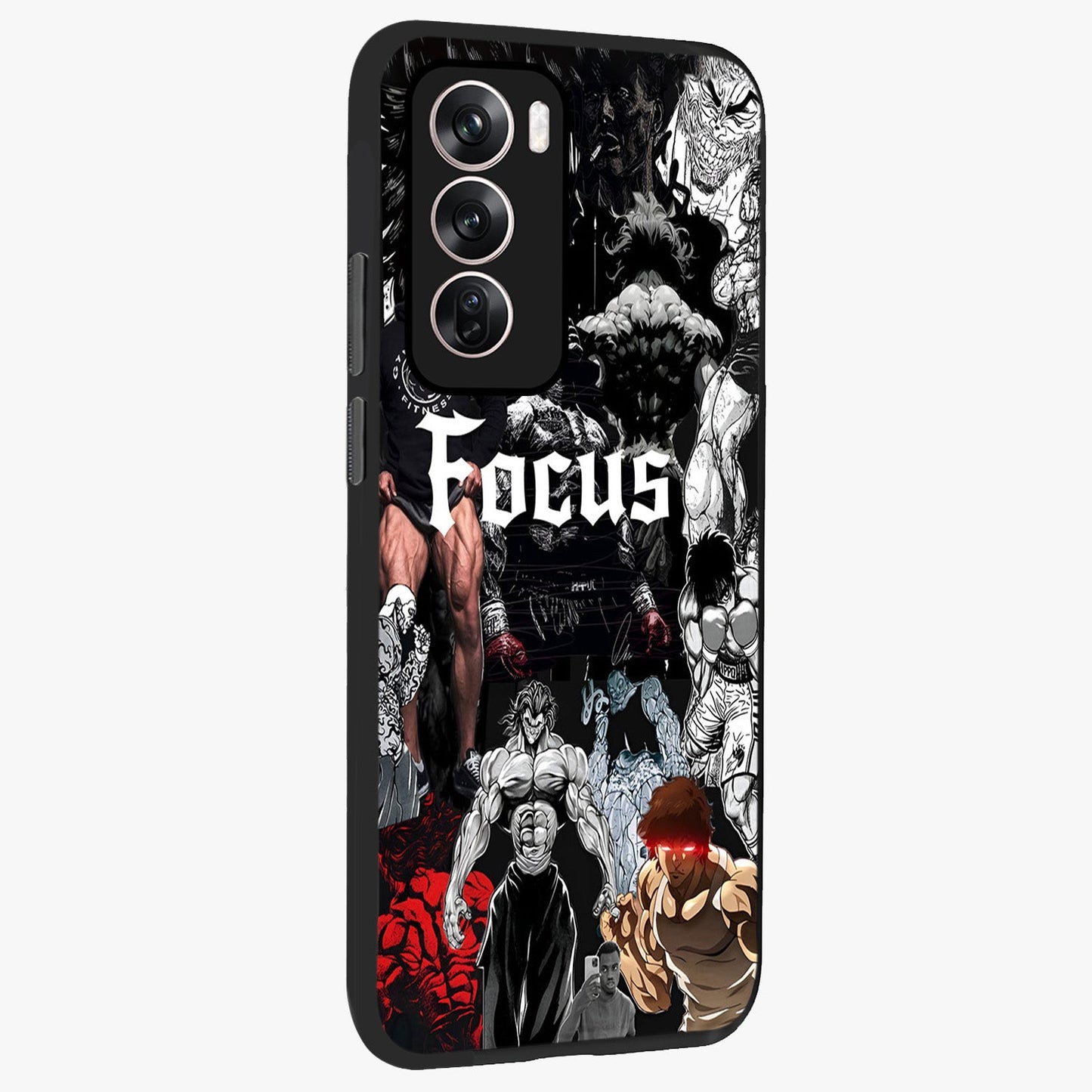 Relentless Power Focus Glass Case upright view showcasing strong inspirational artwork with powerful focus theme.