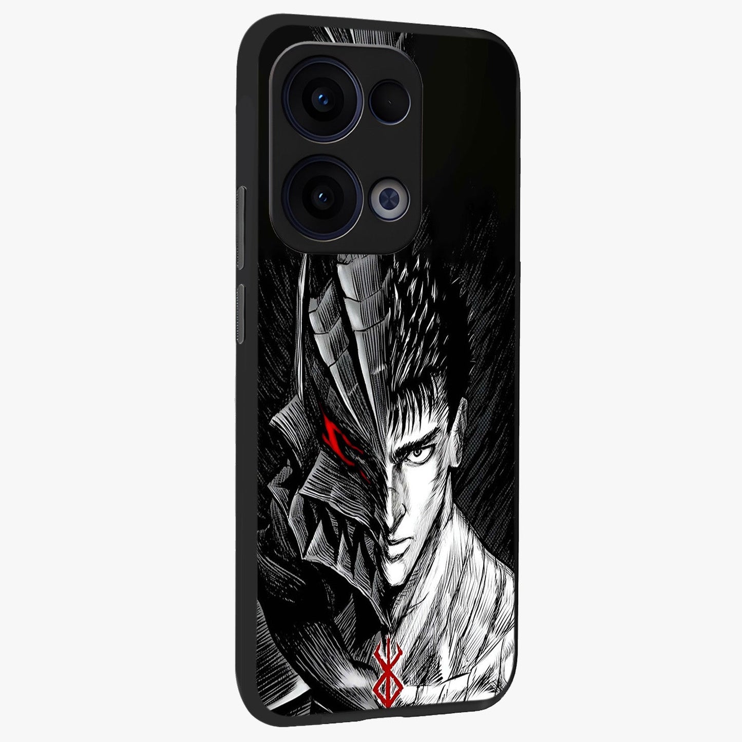Berserker Blood Oath Glass Case upright view showcasing intense warrior aesthetic with dramatic artistic style.