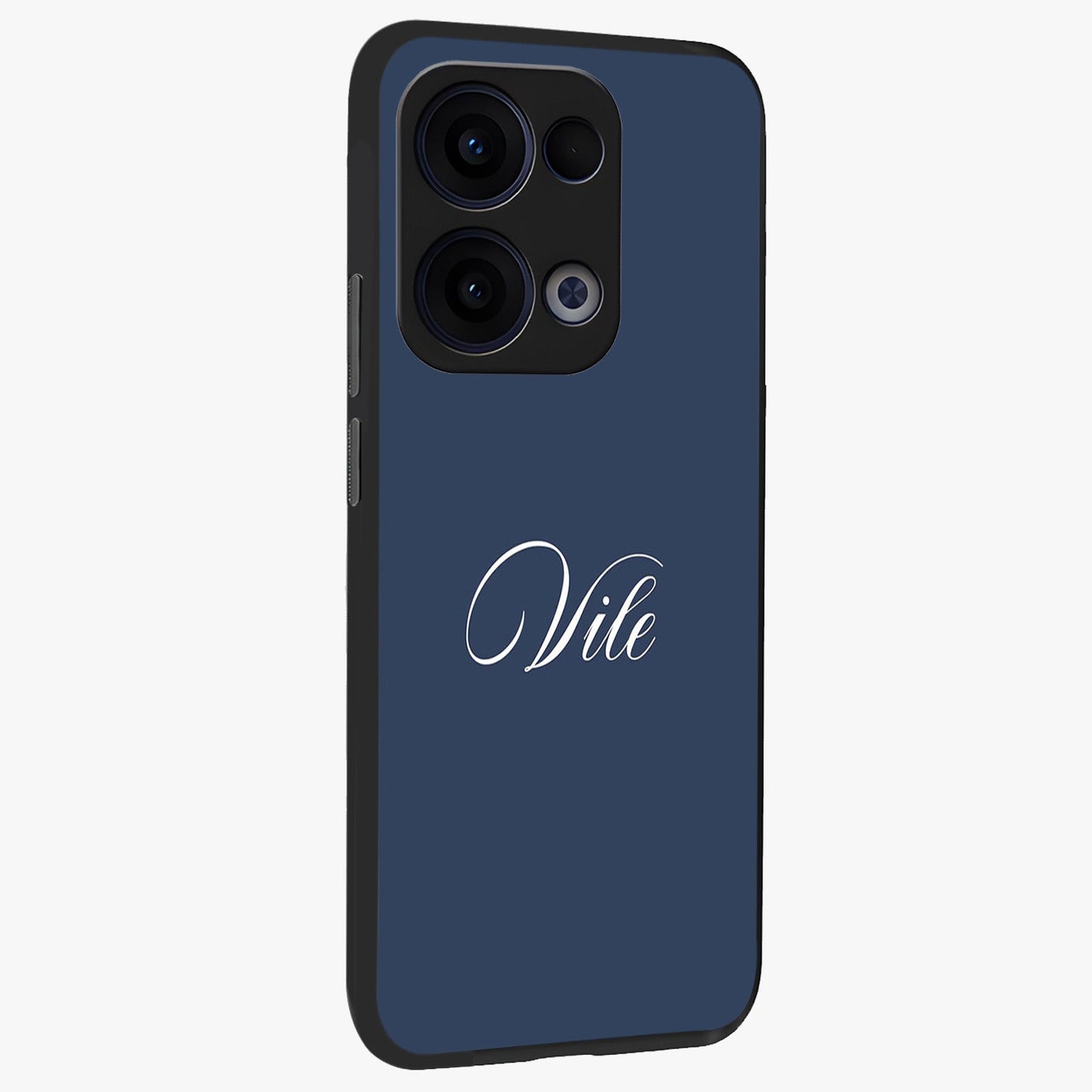 Blue Vintage Floral Pattern Glass Case displayed in angled mockup highlighting classic blue floral pattern and retro aesthetic design.