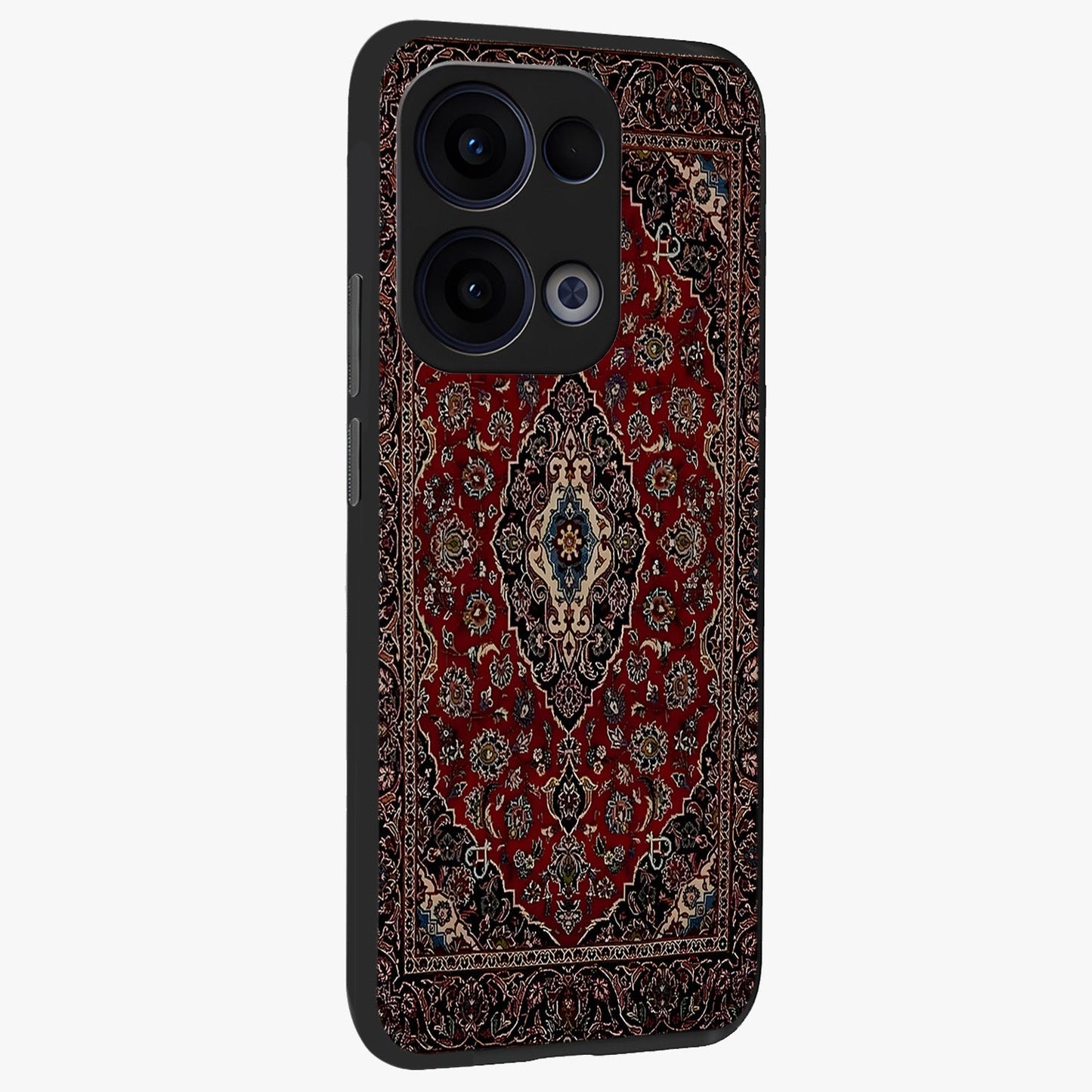 Heritage Carpet Royale Glass Case upright view showcasing detailed ornamental artwork with luxurious traditional theme.