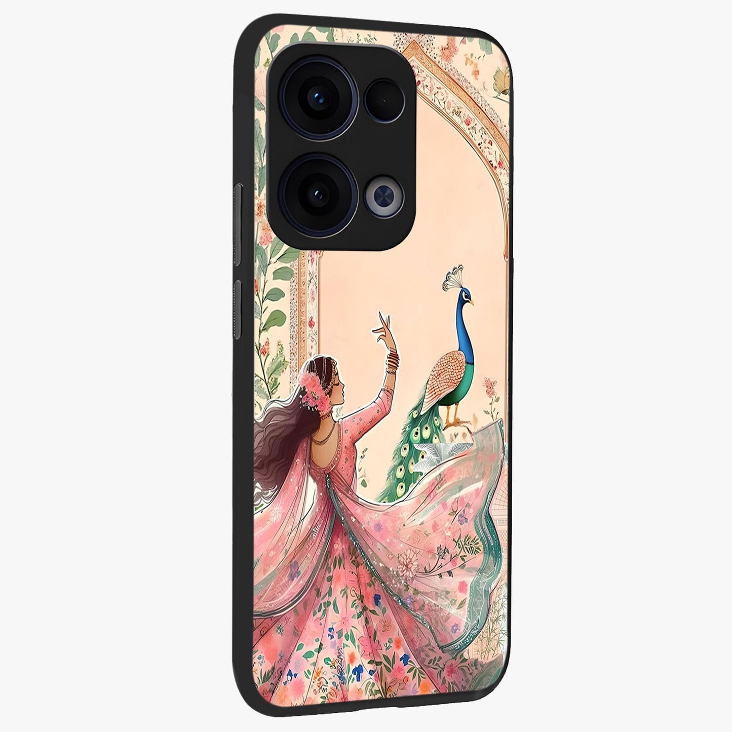Royal Grace Muse Glass Case upright view showcasing stylish artistic artwork with sophisticated royal theme.