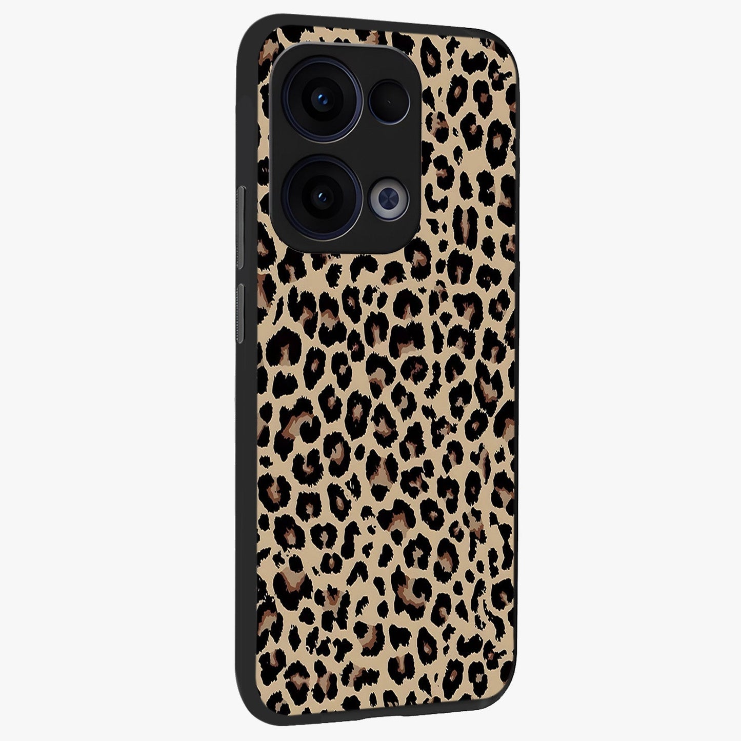 Savage Chic Pattern Glass Case upright view showcasing trendy decorative artwork with edgy fashion theme.