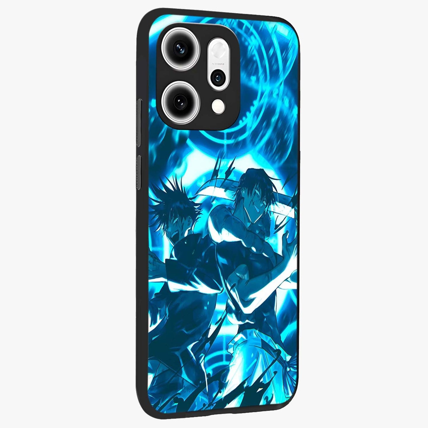 Cursed Energy Clash Glass Case upright view showcasing dramatic clash artwork with bold supernatural theme.