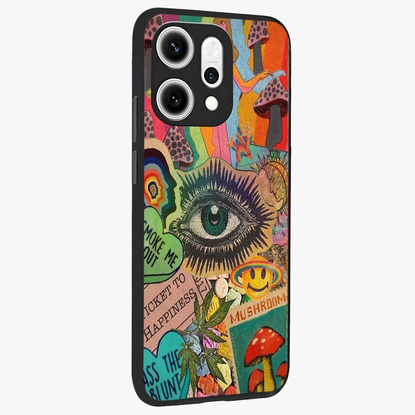 Mystic Eye Wonderland Glass Case upright view showcasing symbolic eye artwork with mysterious fantasy theme.
