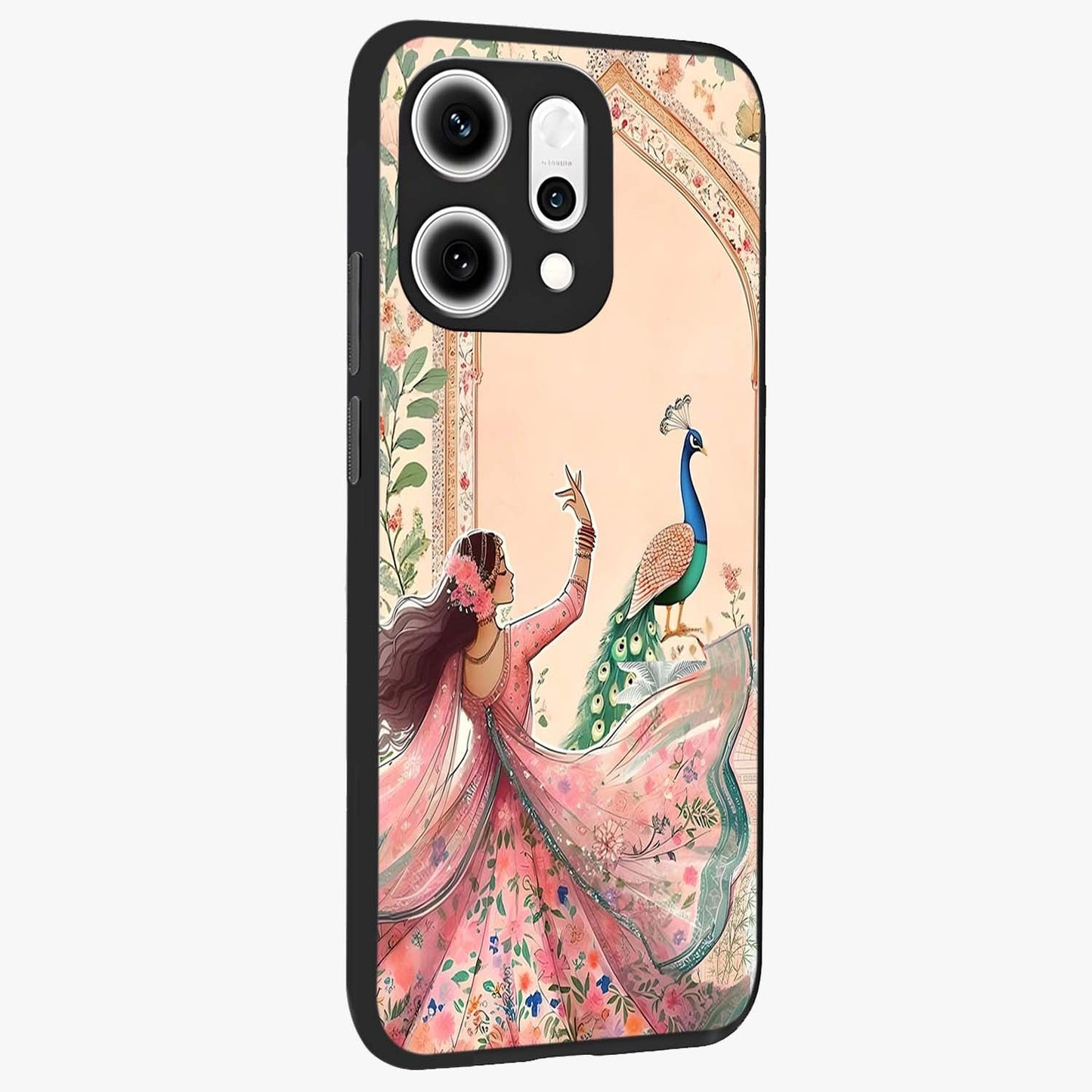 Royal Grace Muse Glass Case upright view showcasing stylish artistic artwork with sophisticated royal theme.