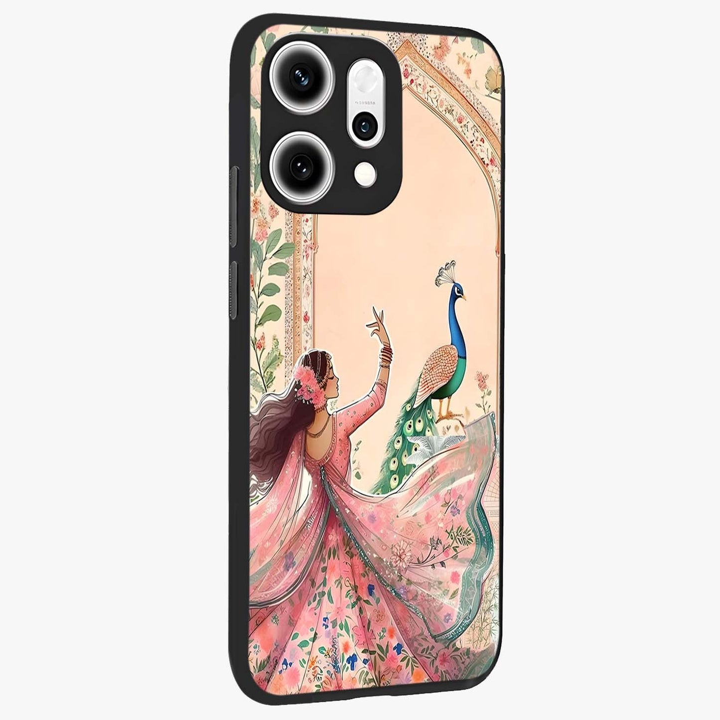 Royal Grace Muse Glass Case upright view showcasing stylish artistic artwork with sophisticated royal theme.