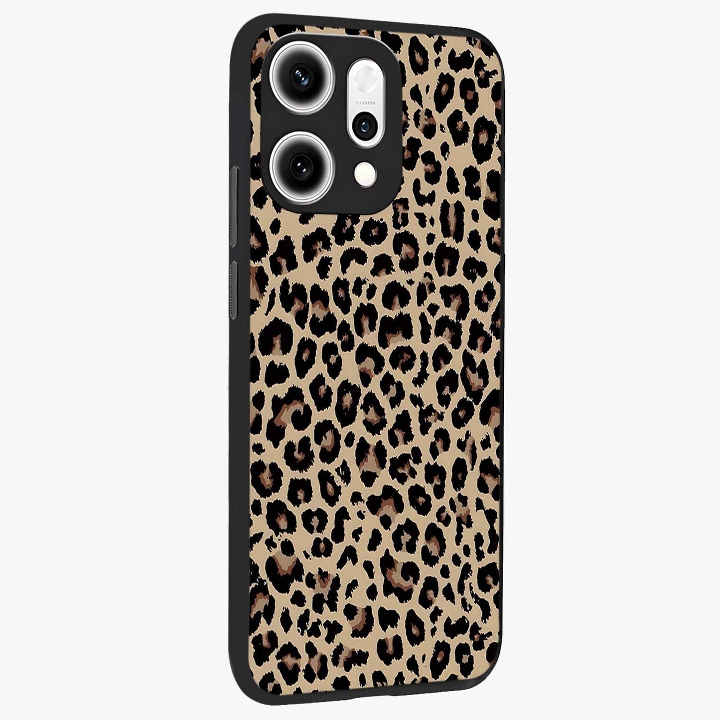 Savage Chic Pattern Glass Case upright view showcasing trendy decorative artwork with edgy fashion theme.
