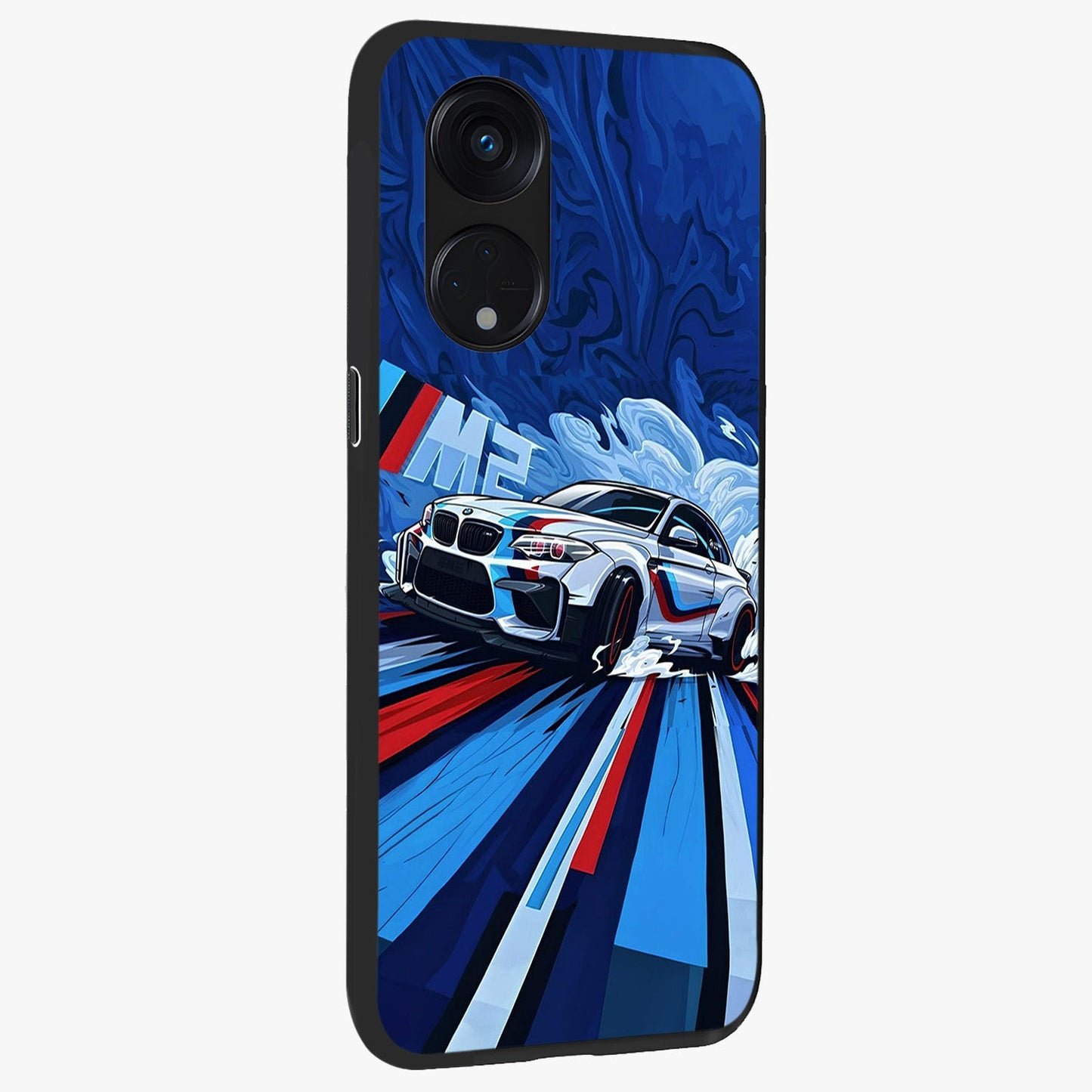Drift Power Rush Glass Case upright view showcasing high speed racing artwork with bold automotive theme.