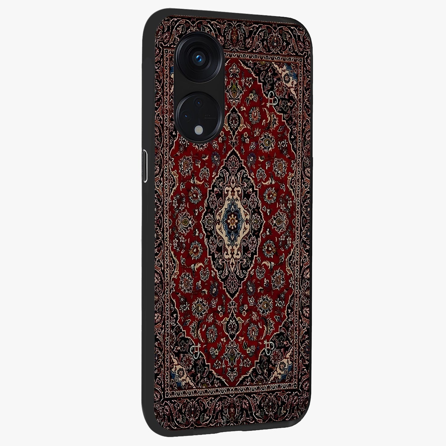 Heritage Carpet Royale Glass Case upright view showcasing detailed ornamental artwork with luxurious traditional theme.