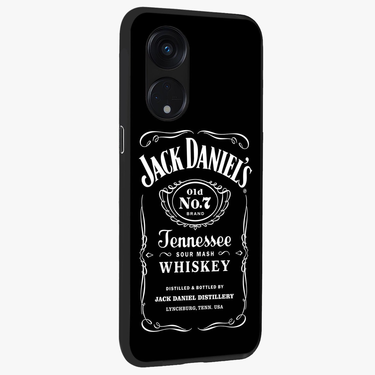 Vintage Whiskey Heritage Glass Case upright view showcasing stylish vintage whiskey artwork with timeless bar culture theme.