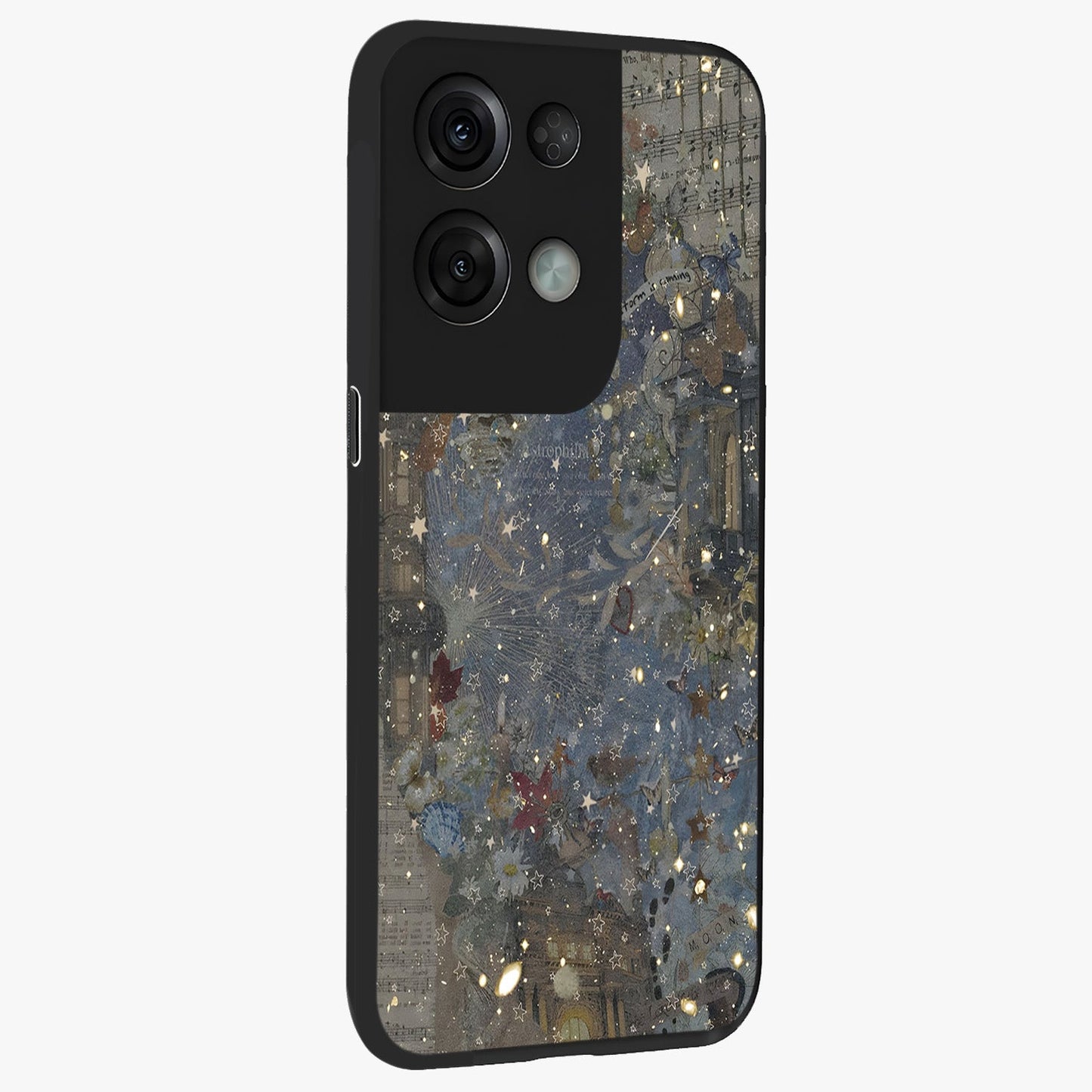 Aesthetic Astrolophia Glass Case upright view showcasing soft aesthetic theme with stylish modern look.