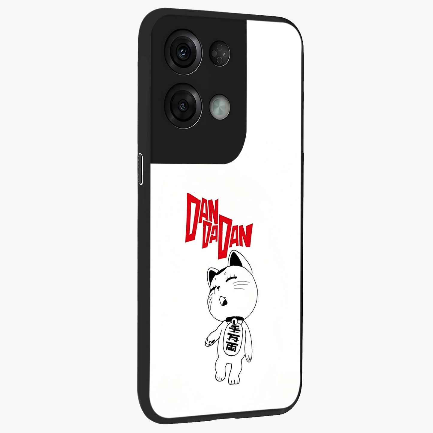 Playful Spirit Charm Glass Case upright view showcasing vibrant charm artwork with fun artistic theme.